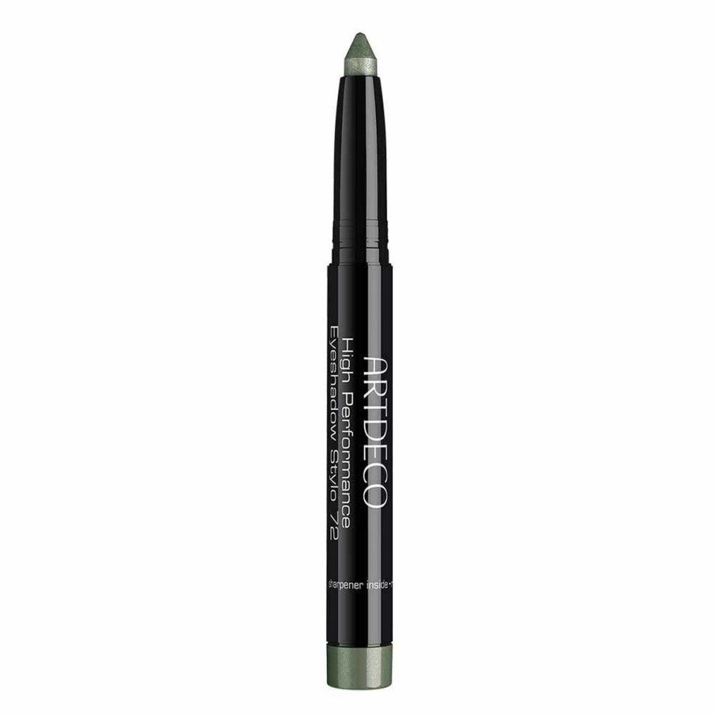 Artdeco High Performance Eyeshadow Stylo 72. Grüner Stift mit schwarzem Gehäuse. Produktname und Marke sichtbar.