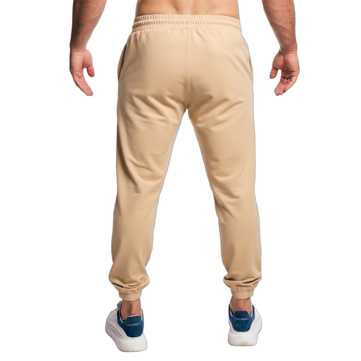 GymBeam Hose Herren regular Jogger mit Kordelzug Beige ARC