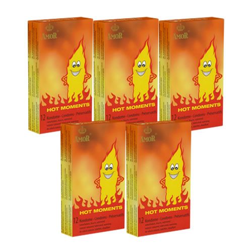 Amor *Hot Moments* heiße Kondome für ein erregendes Erlebnis, Sparpack