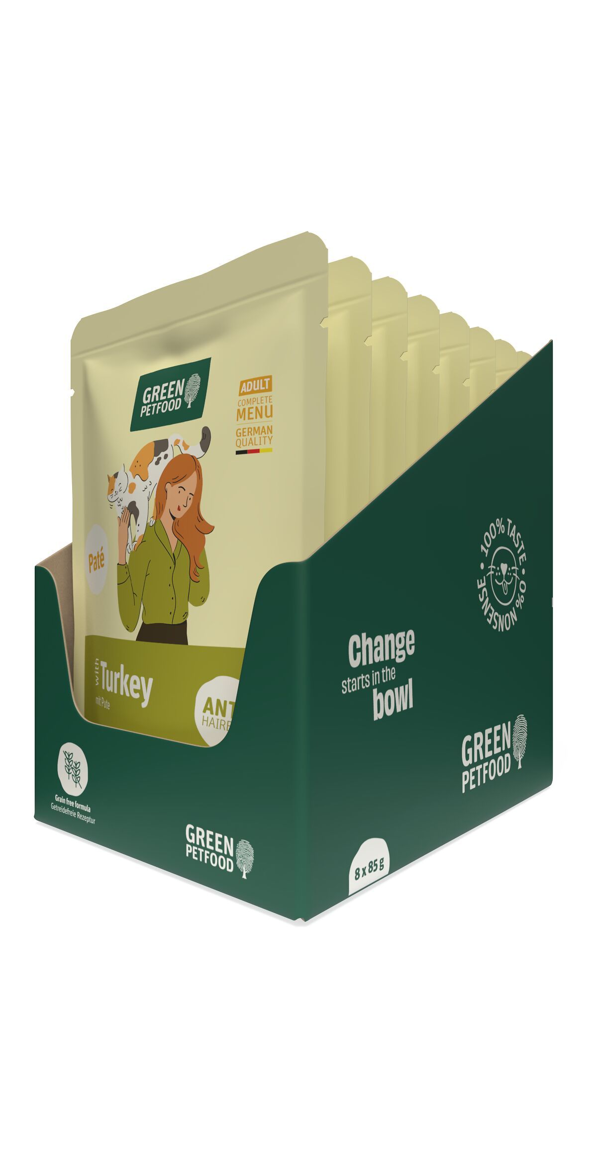 Green Petfood Cat Paté Turkey