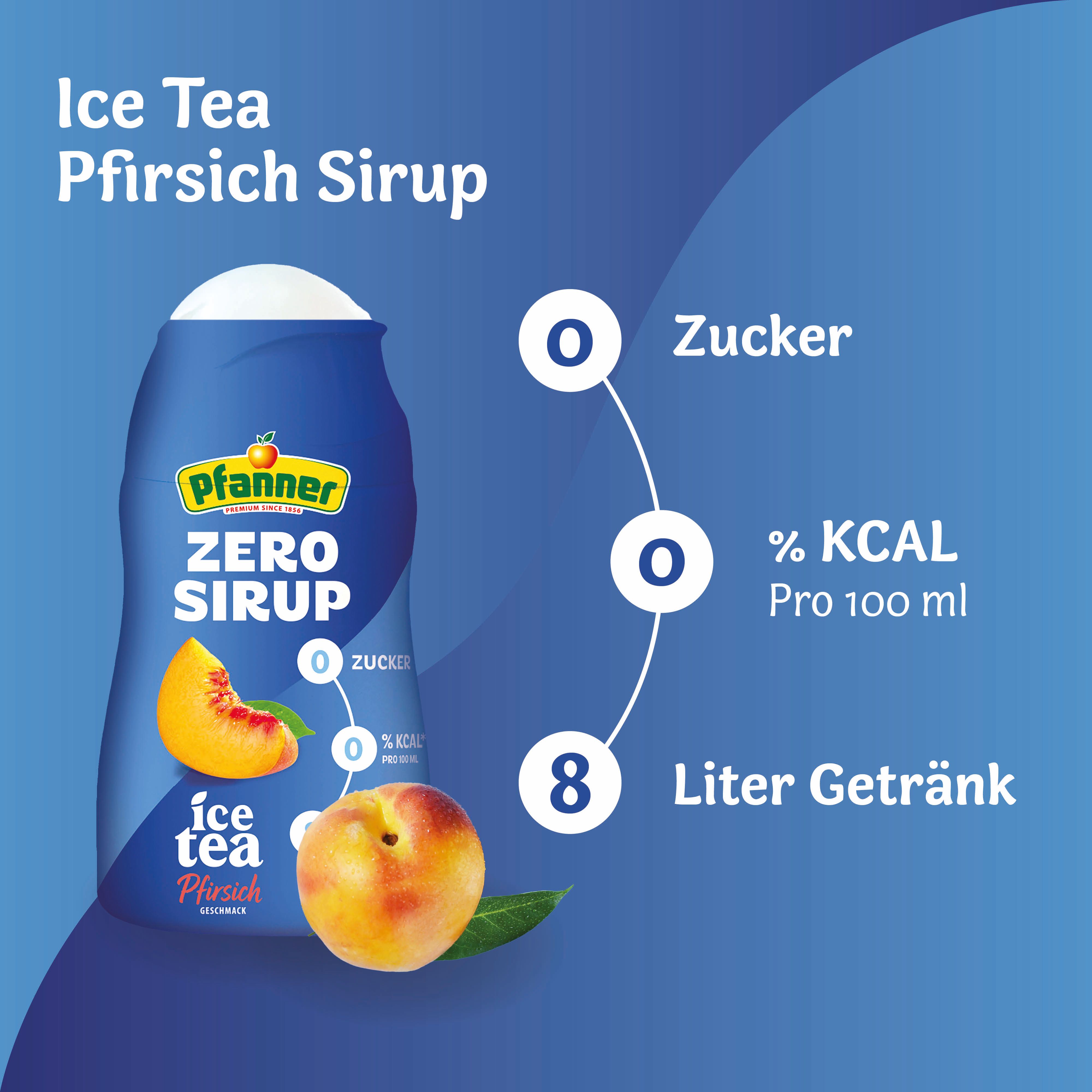 Pfanner Eistee Pfirsich Zero Sirup