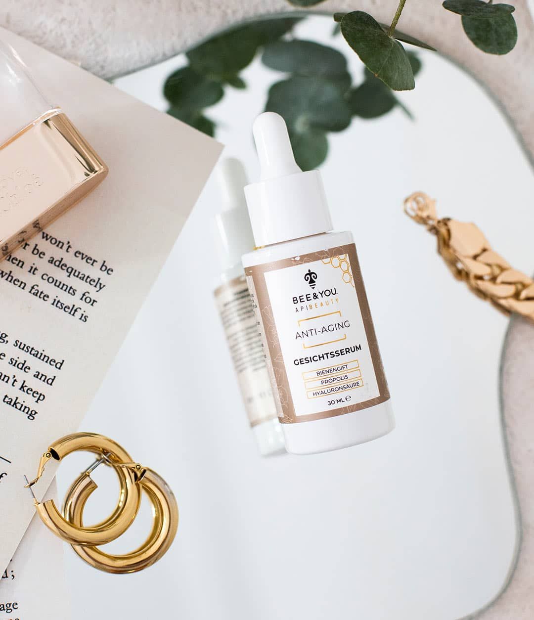 BEE&YOU ANTI- AGING Hyaluron  Gesichtsserum , Gesichtspflege mit Propolis , Bienengiftsalbe