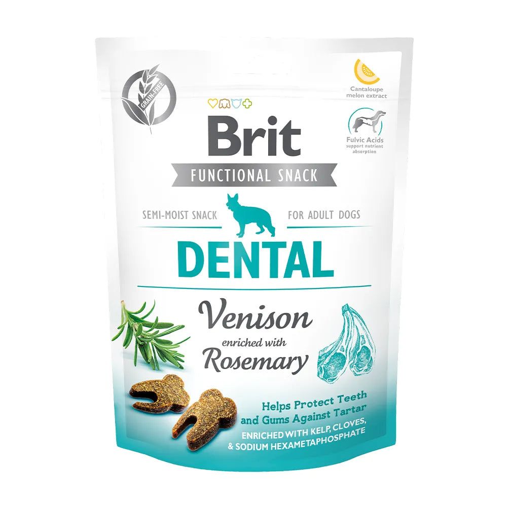 Brit Care Dog - Functional Snack - Dental Venison - Venison enriched with Rosemary