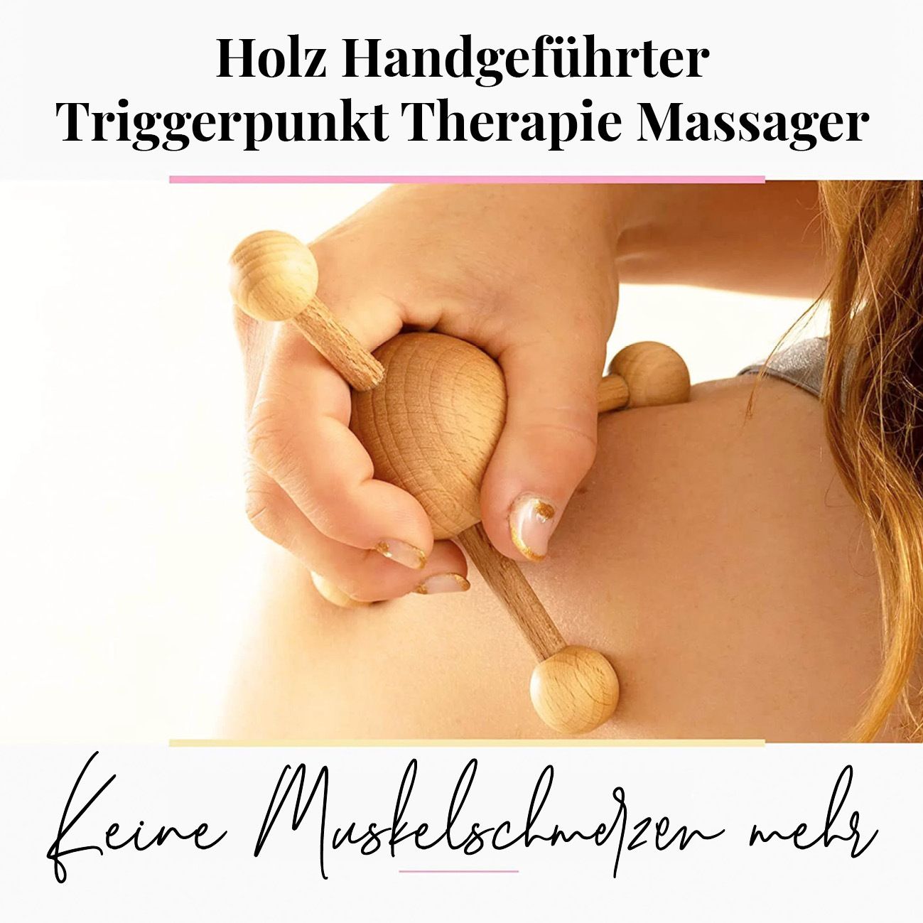 tuuli Triggerpunkt Massagegerät Massager Massagespinne Rücken Nacken Schulter aus Holz
