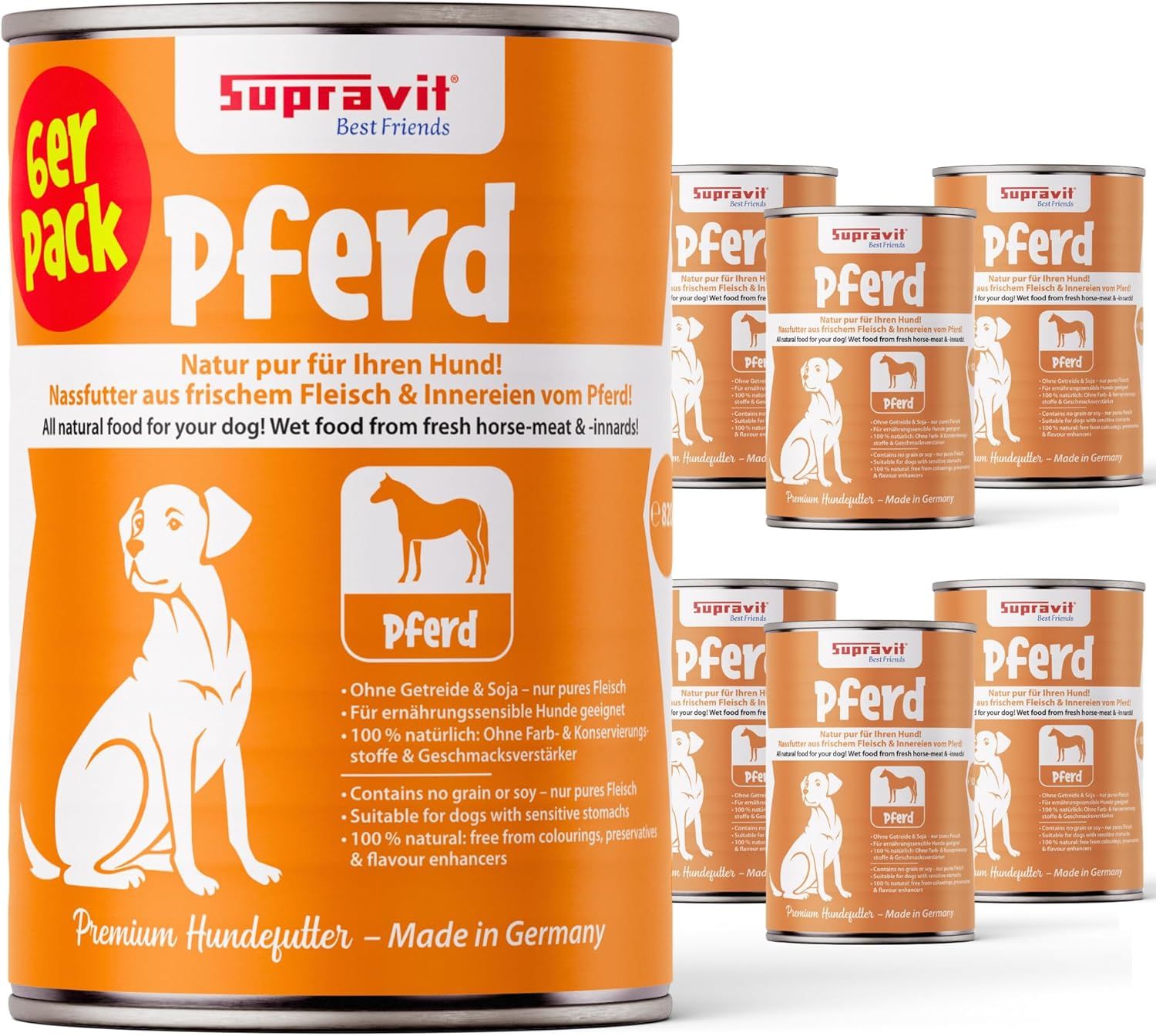 Supravit Hundenassfutter Dosenfutter für Hunde