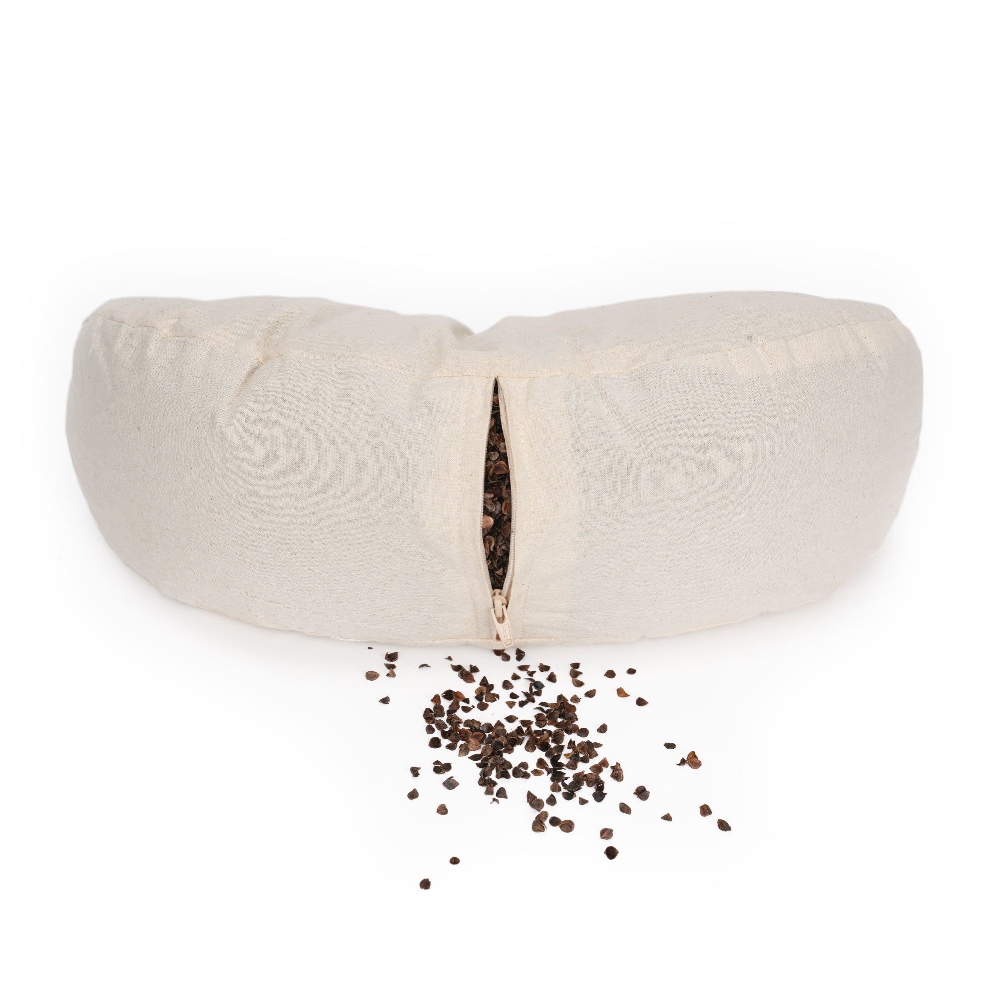 yogabox Yogakissen Halbmond BASIC Lotus Stick weiß - natur - 40 x 17 x 12,0 cm