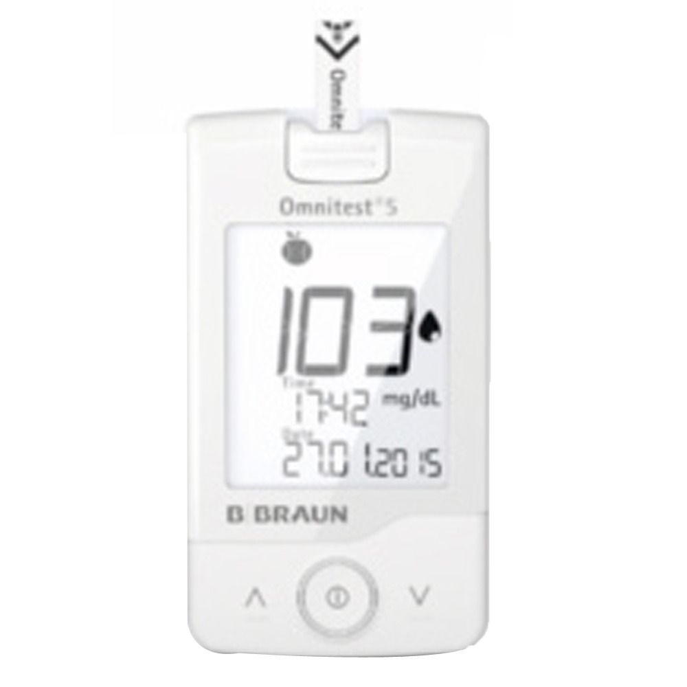 Omnitest® 5 Blutzucker Messgerät Solo mg/dL weiss