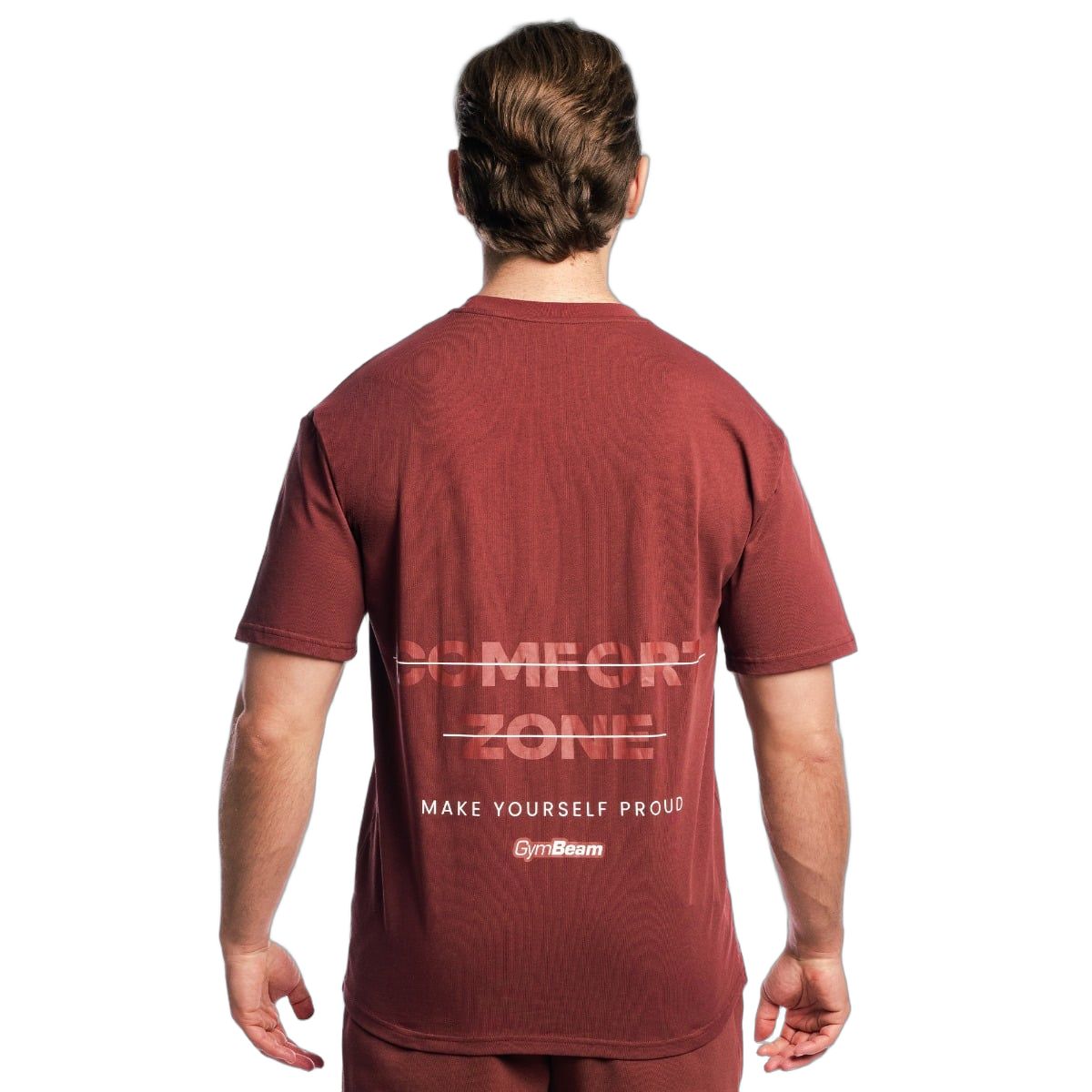GymBeam T-Shirt Herren Oversized Kurzarm aus Baumwolle Modell Cherrywood 1 St