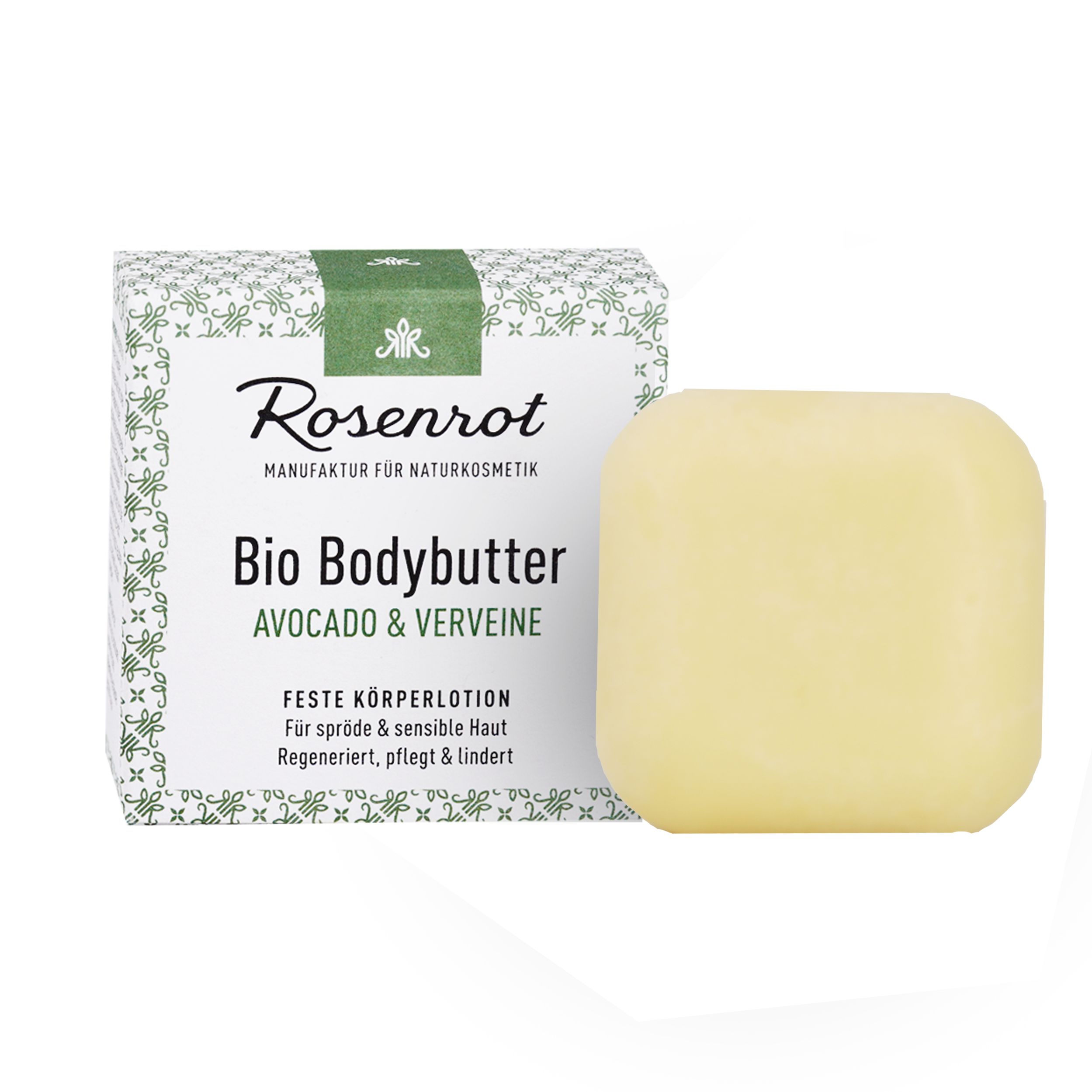 Rosenrot Naturkosmetik - Bio Bodybutter Avocado & Verveine - feste Bodylotion