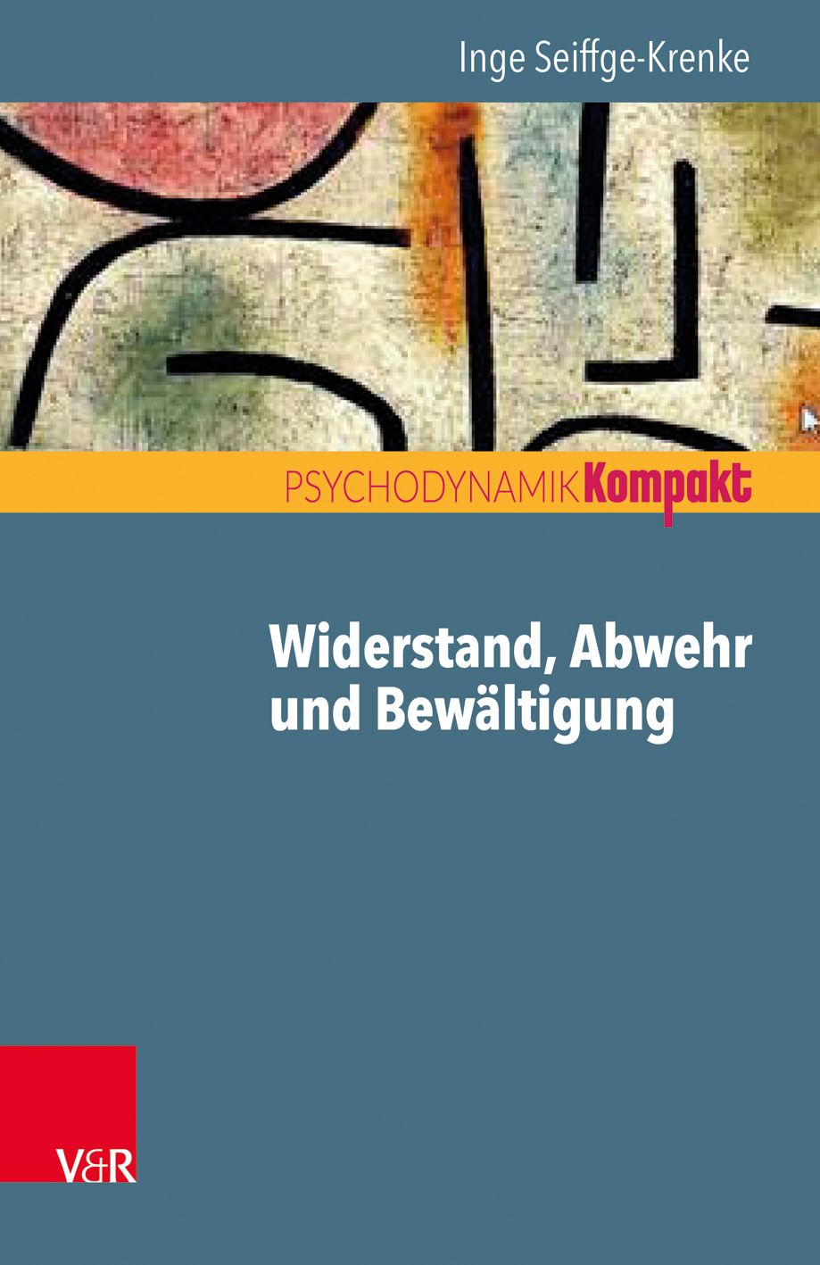 Buchcover mit Titel: Widerstand, Abwehr und Bewältigung. Autorin: Inge Seiffge-Krenke. Logo: V&R.