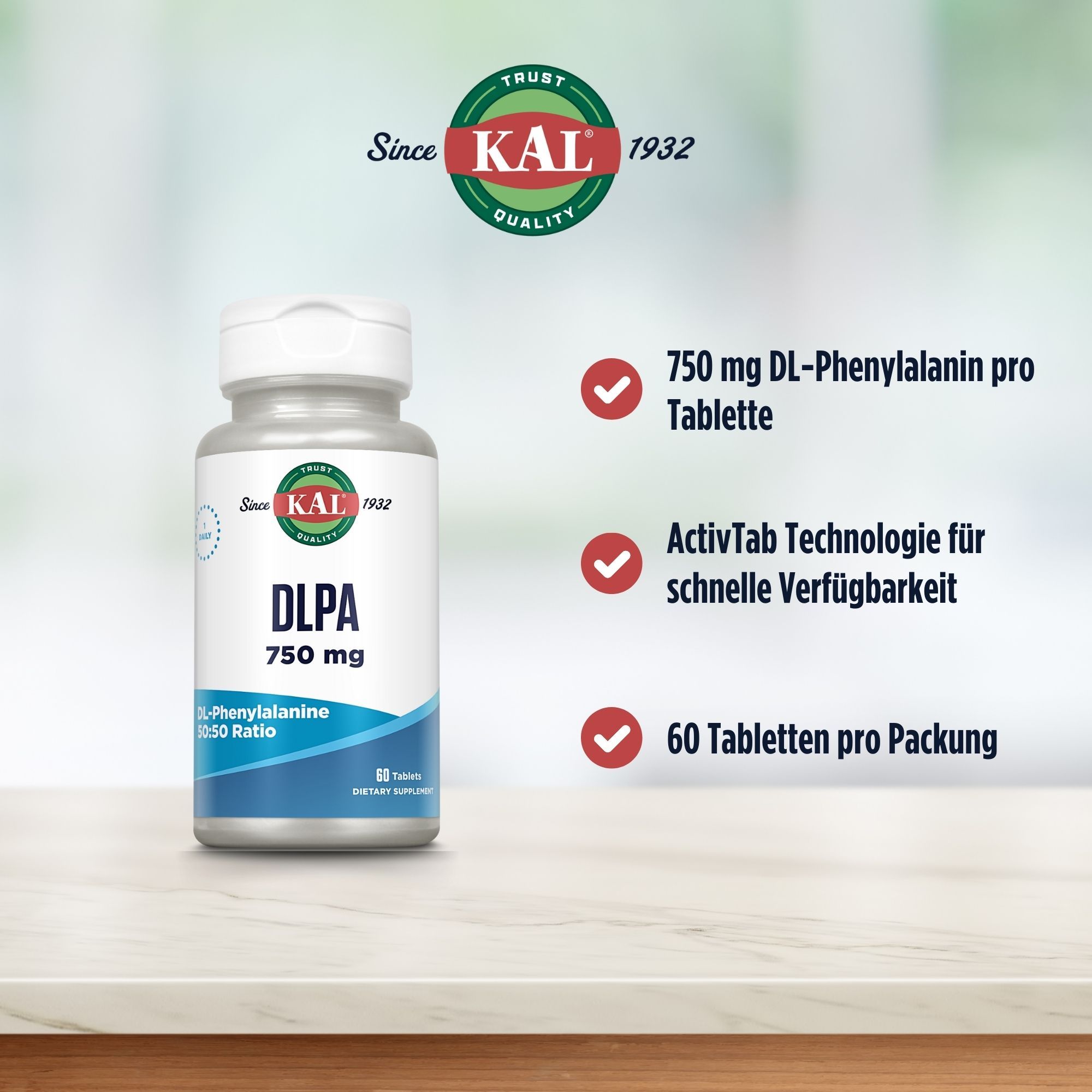 KAL DLPA DL-Phenylalanin 750 mg