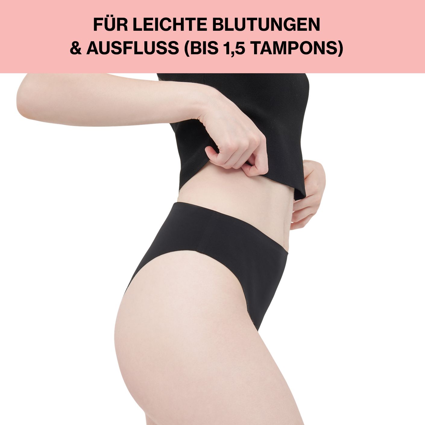 mymonthlys Periodenunterwäsche - 3er Set Tanga Periodenslip EMMY leicht