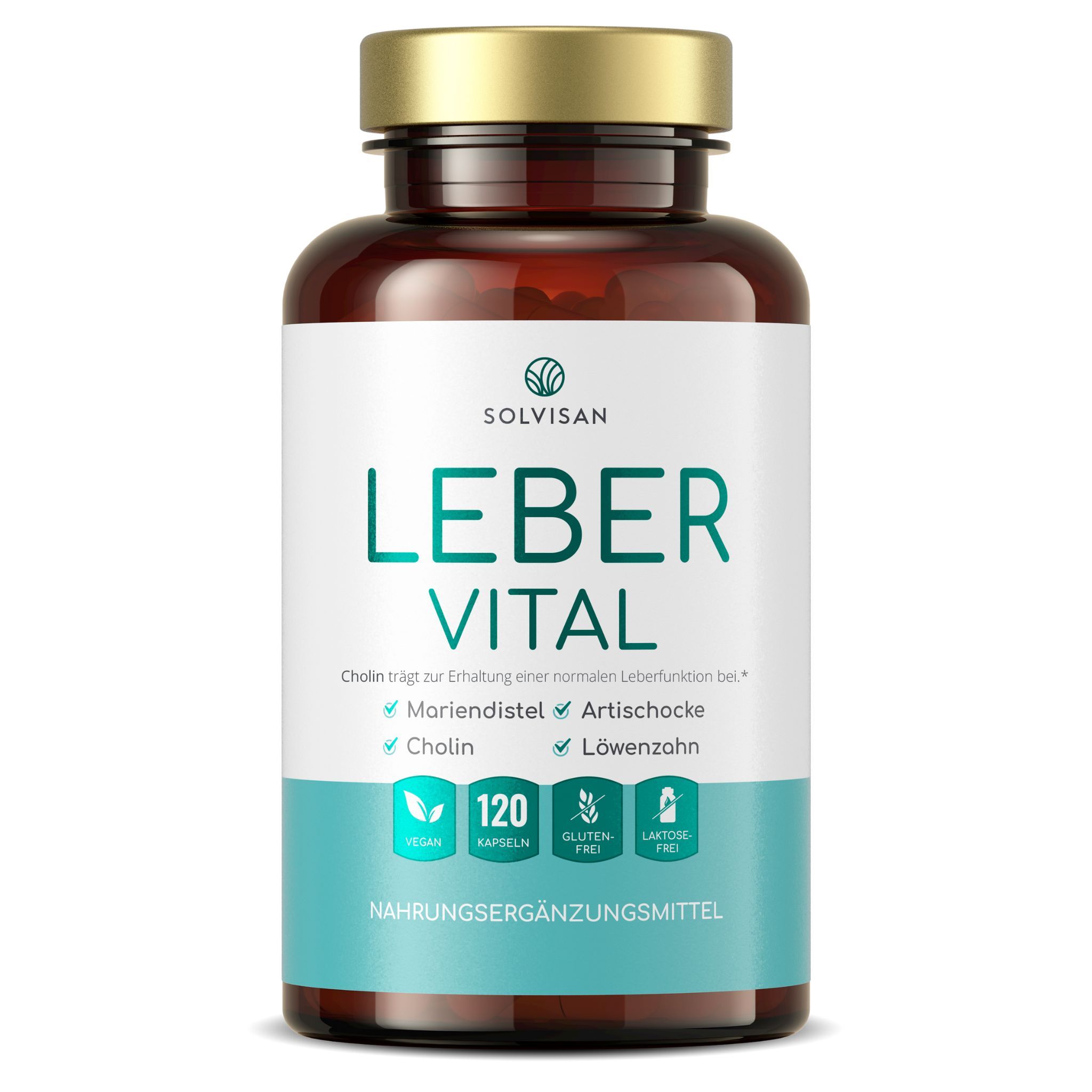 SOLVISAN® Leber Vital mit 500 mg Mariendistel (Silymarin), Artischocke, Löwenzahn & Cholin