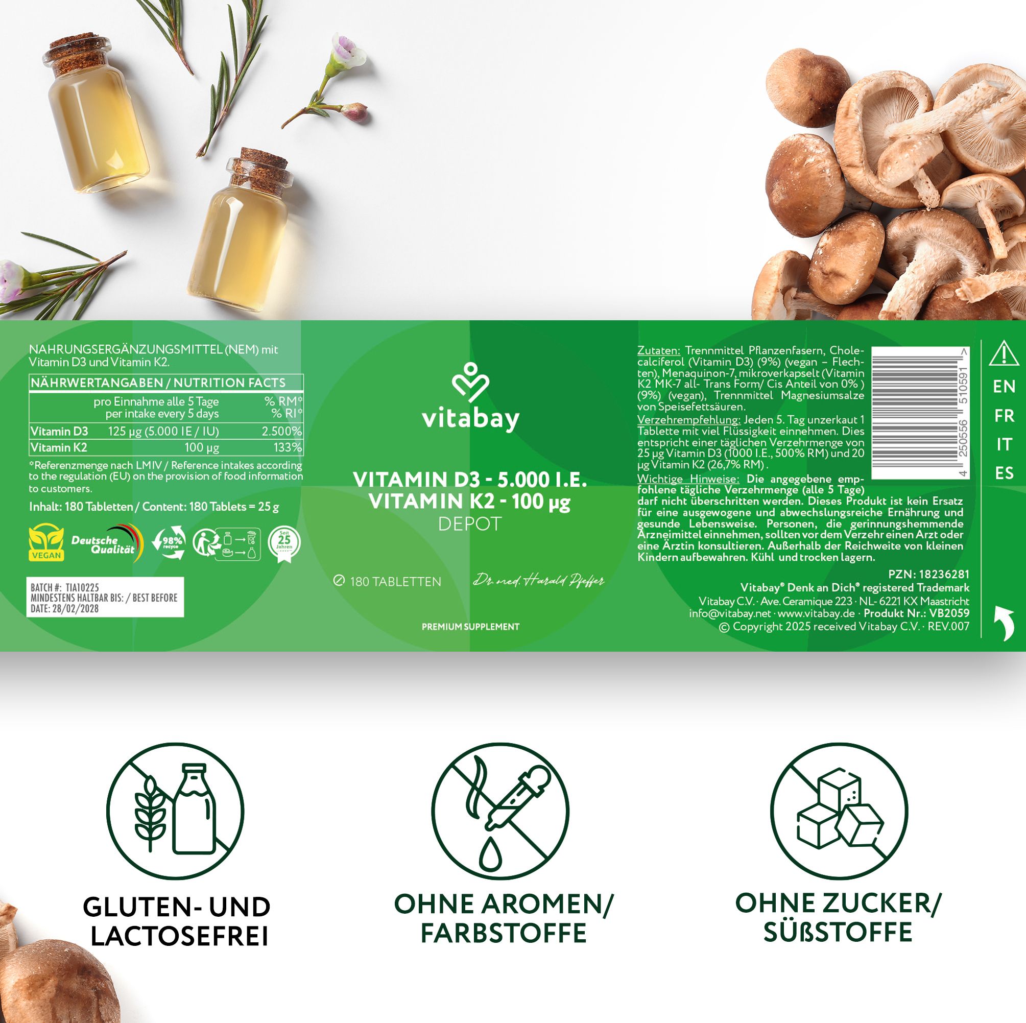 Vitabay Vitamin D3 K2 5000 IE