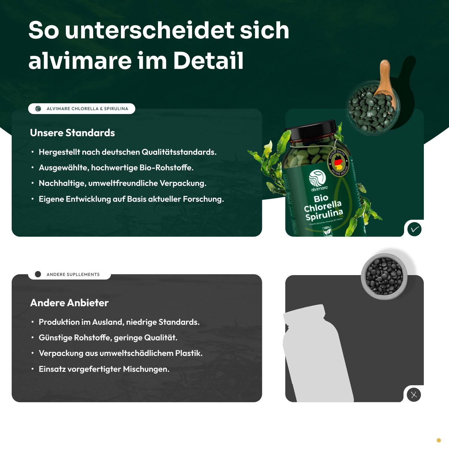 Alvimare Bio Spirulina & Chlorella Presslinge