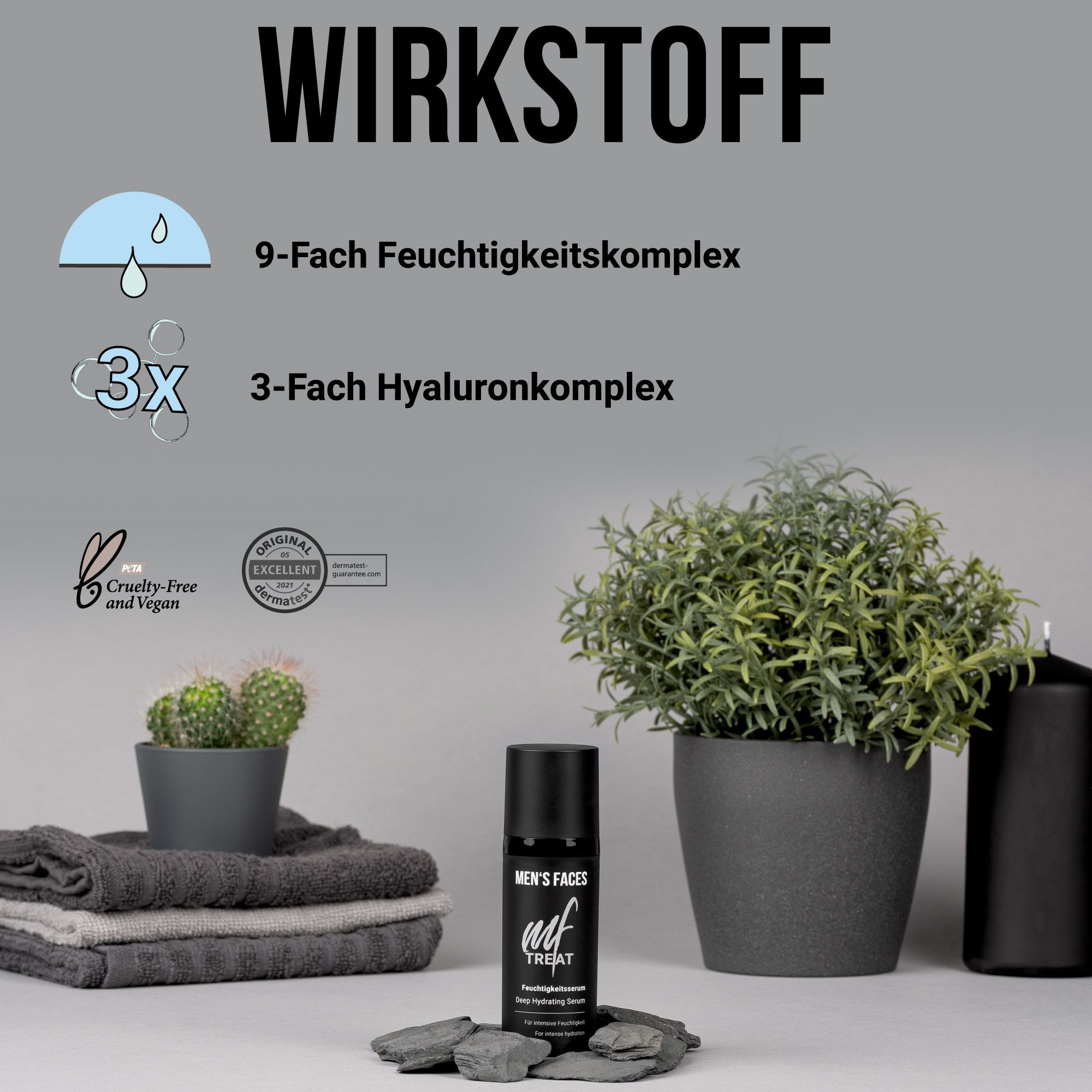 MEN'S FACES Feuchtigkeitsserum - Deep Hydrating Serum