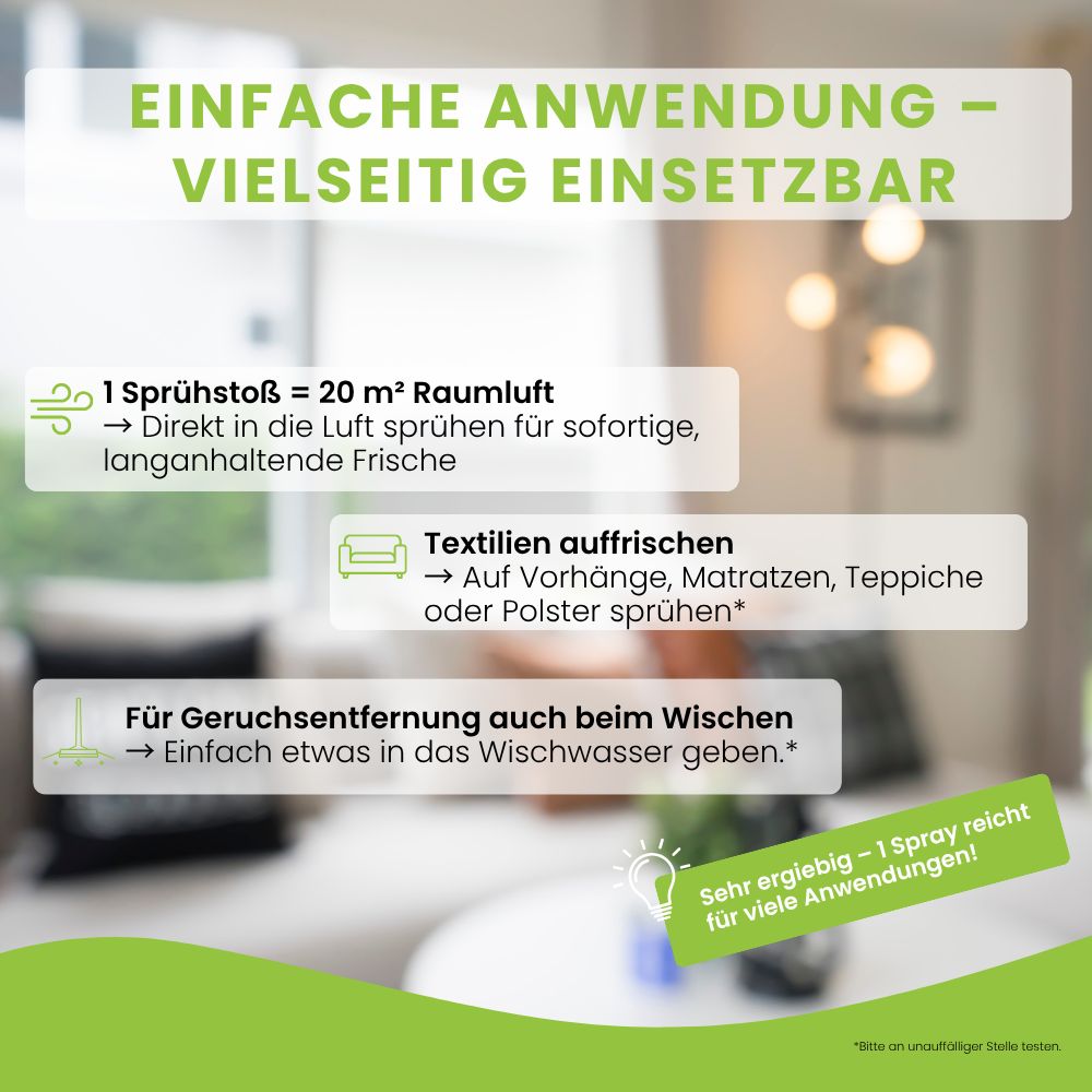 Infografik: "Einfache Anwendung - vielseitig einsetzbar". Anwendungshinweise.
