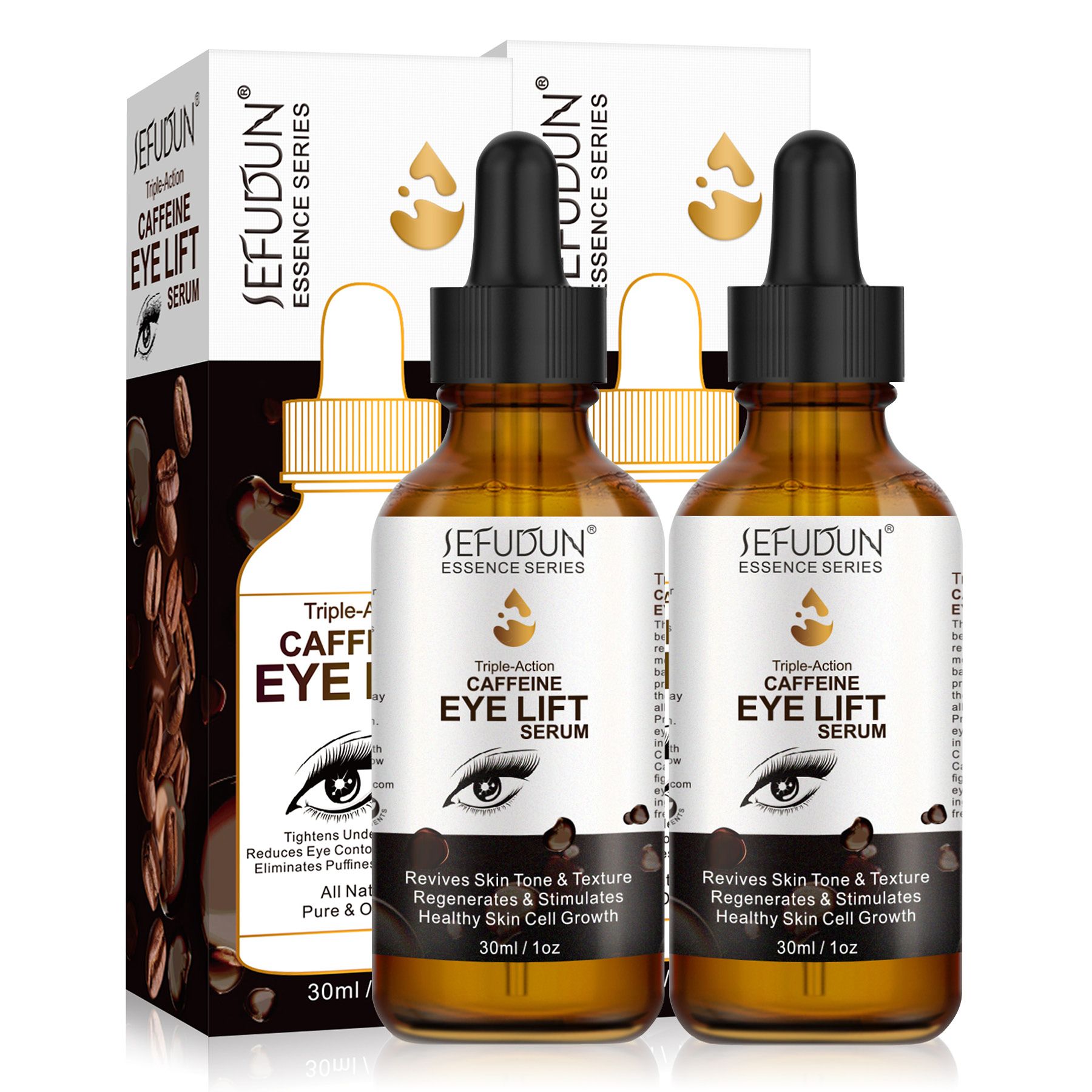 ALIVER Augenserum mit Koffein Kollagen Hyaluronic Acid