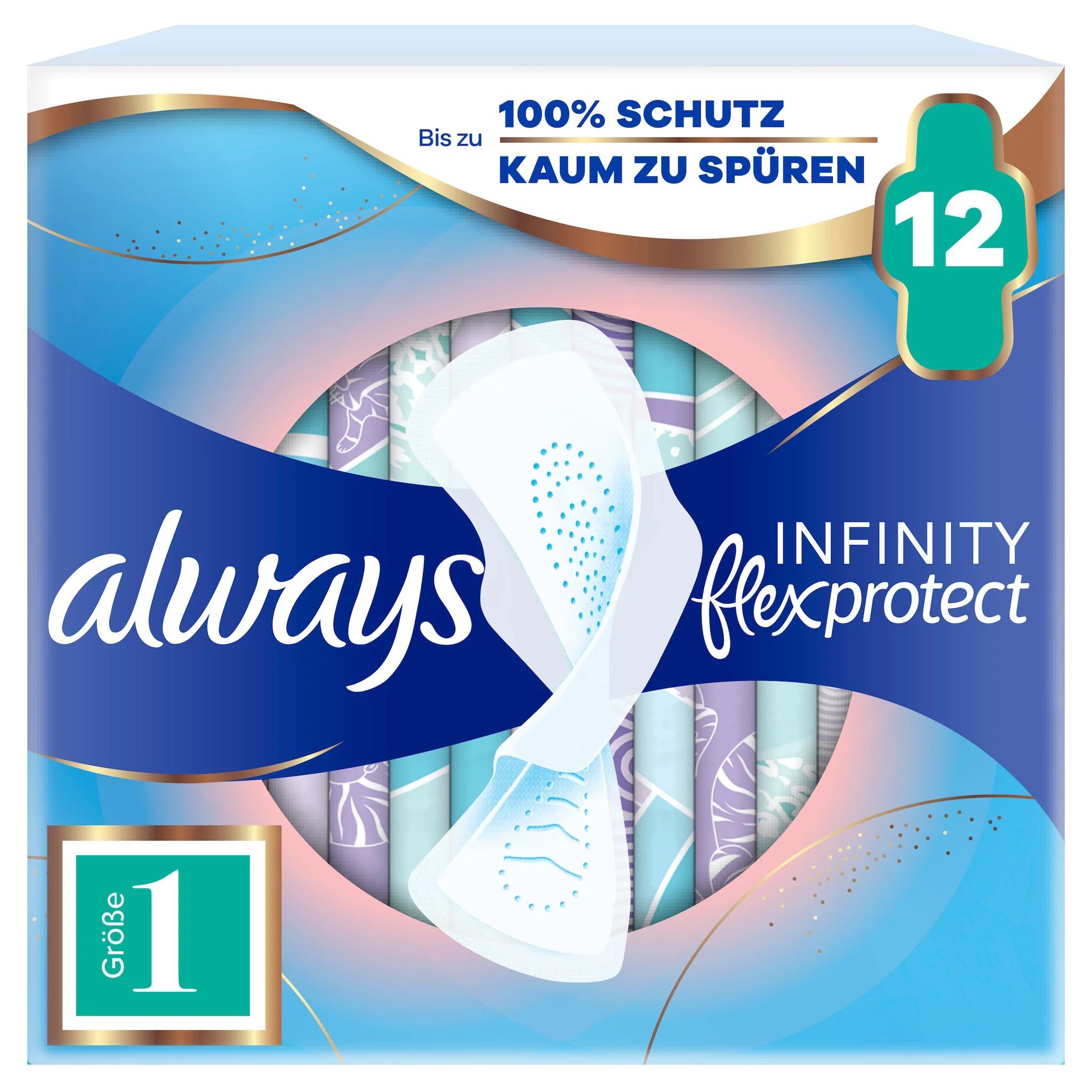 always Binde Infinity FlexProtect Normal mit Flügeln 12 St