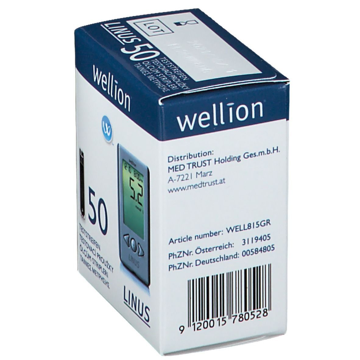 Wellion LINUS Blutzucker Teststreifen