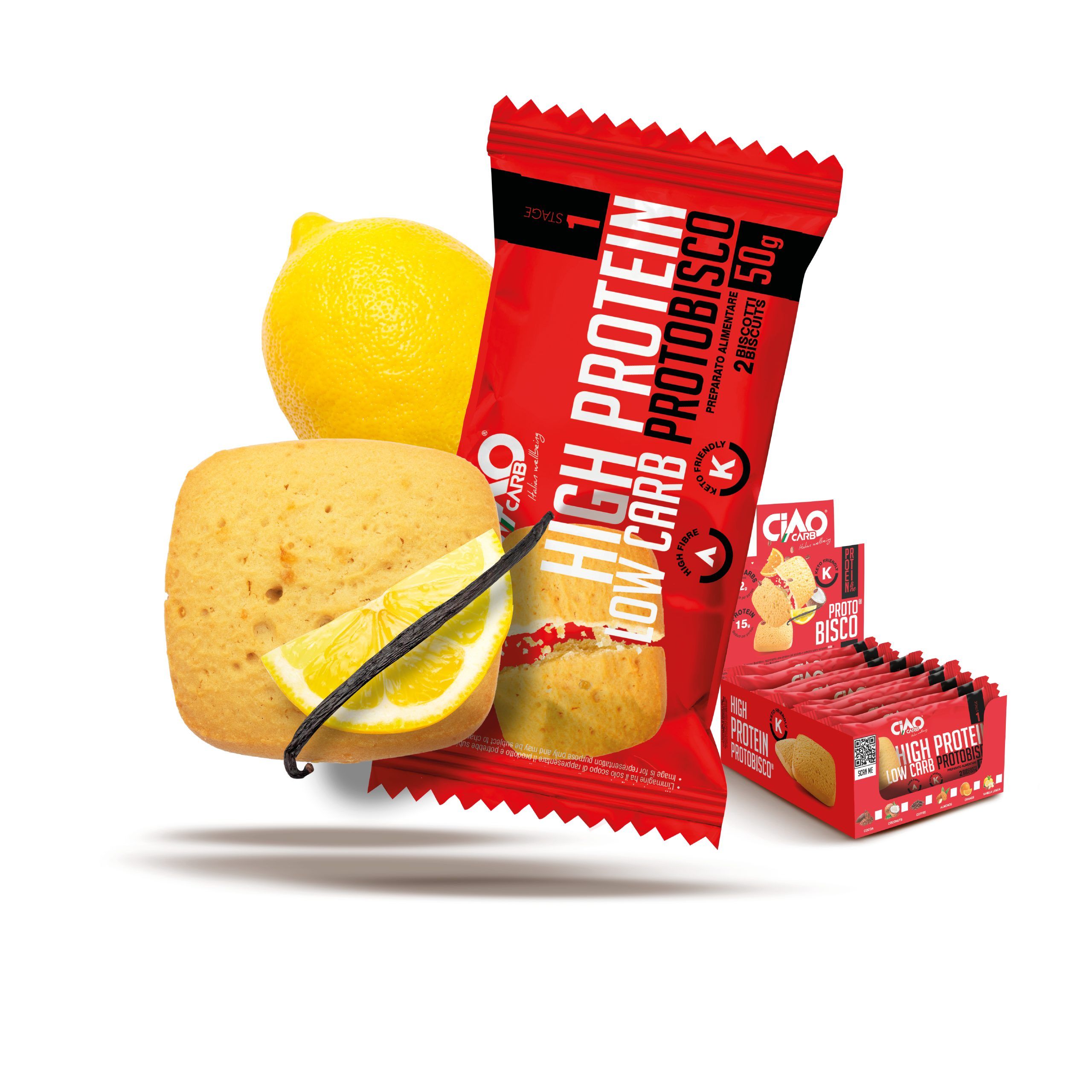 CIAOCARB Protobisco Vaniglia Limone Protein Line