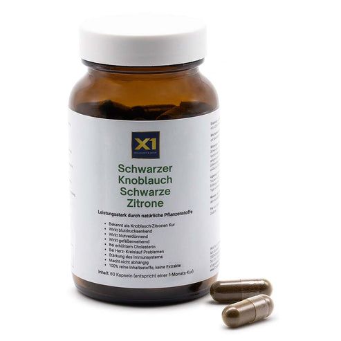 X1 Schwarzer Knoblauch Schwarze Zitrone 60 St