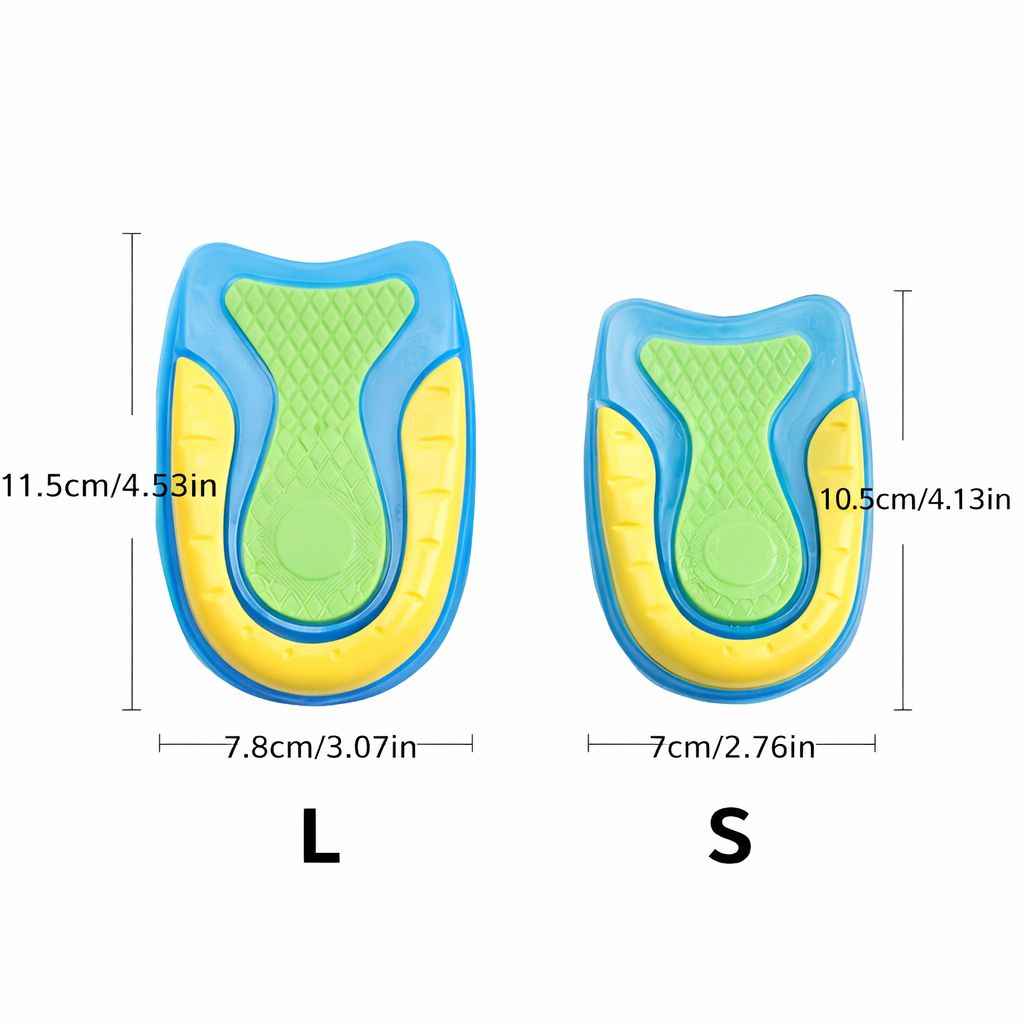COOL-i Silikon Fersenkissen, Weiche Gel-Polster, stoßdämpfend & zuschneidbar für Ferse,4 Stück