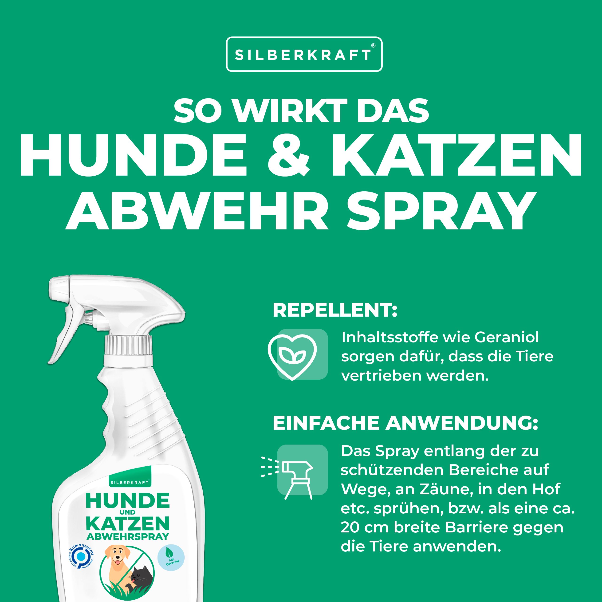 SILBERKRAFT Hunde & Katzenabwehrspray