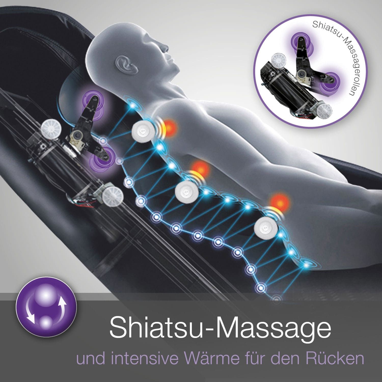 aktivshop Massagesessel mit elektrischer Aufstehhilfe, Wärmefunktion & 6 Massageprogramme bis 180 kg