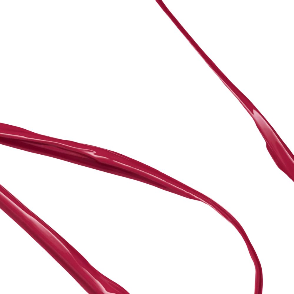 Drei rote Farbkleckse, die sich wellenförmig ausbreiten.