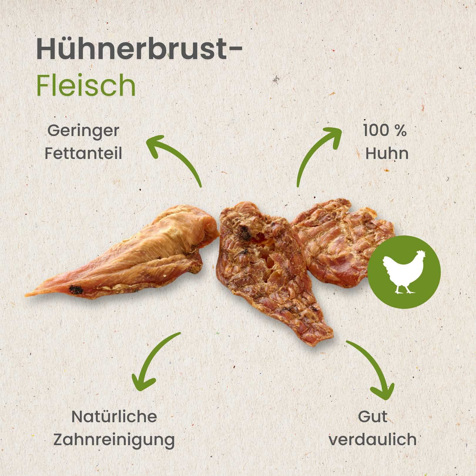 Getrocknete Rinderherzen, 3-10 cm lang, hart, mit mittlerem Geruch und mittlerem Fettgehalt.