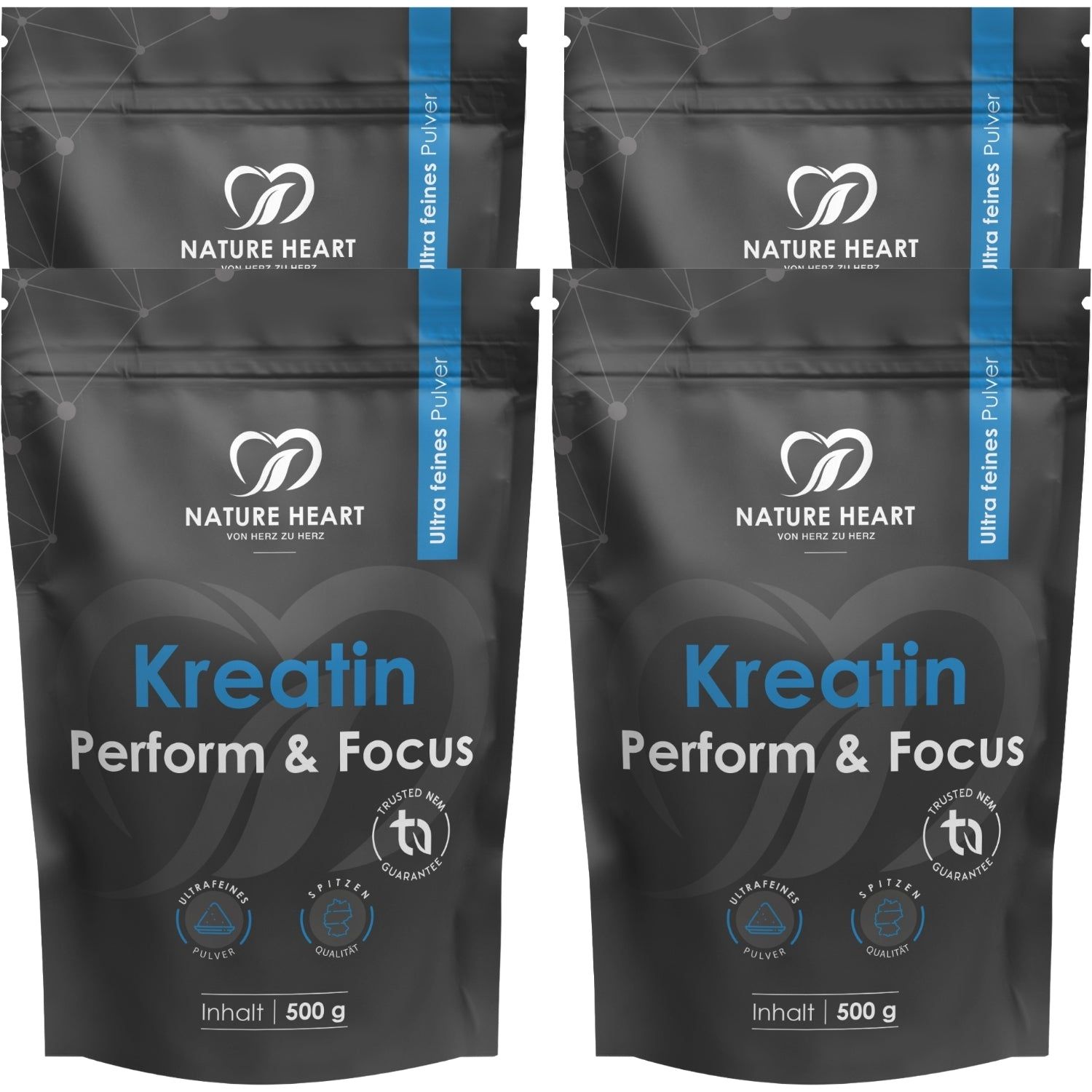 Nature Heart Kreatin-Pulver 4x450 g Pulver
