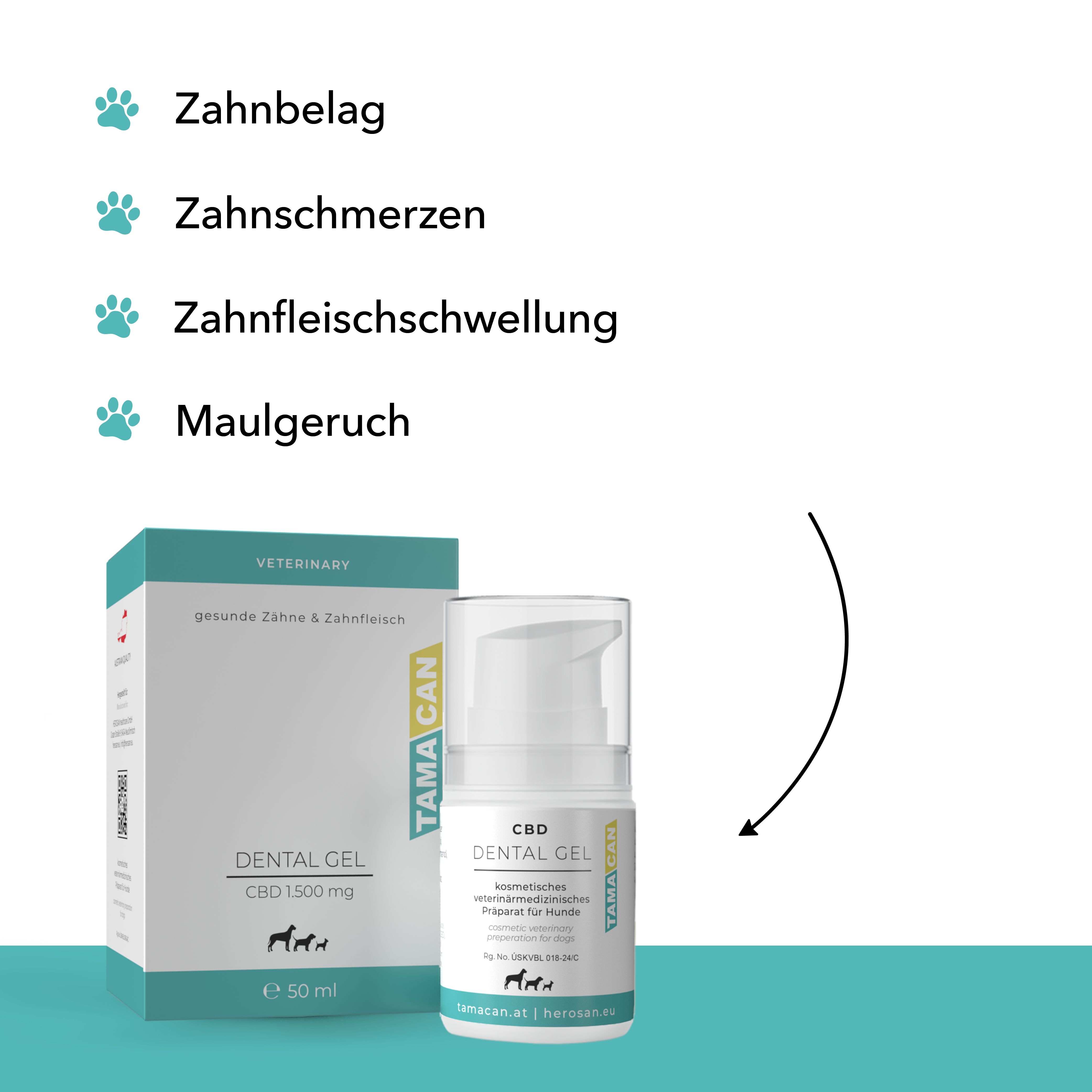 TAMACAN Dental Gel für Hunde - Zahnpflege mit CBD