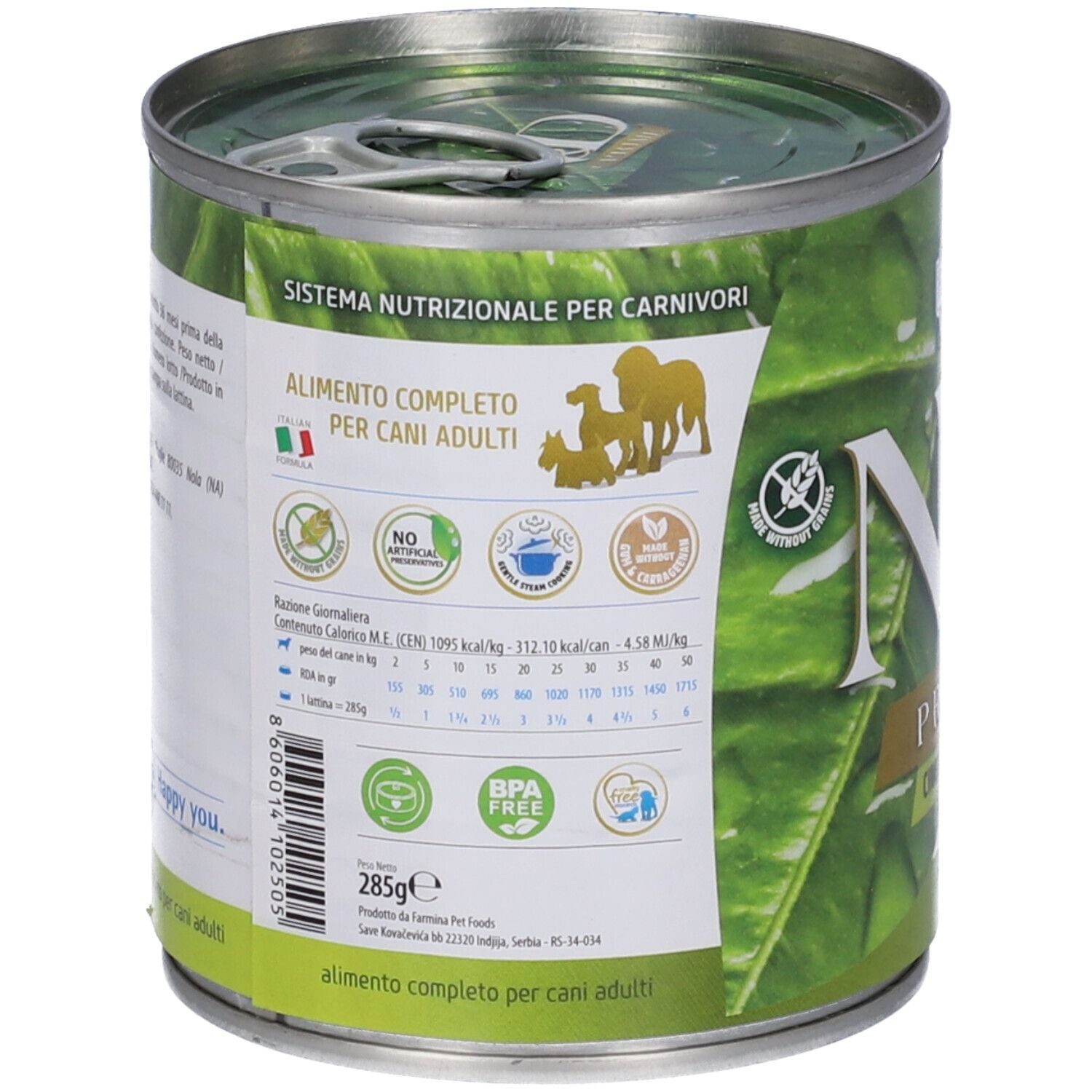 N&D DOG Prime Boar&Apple 285G 285 g Futter