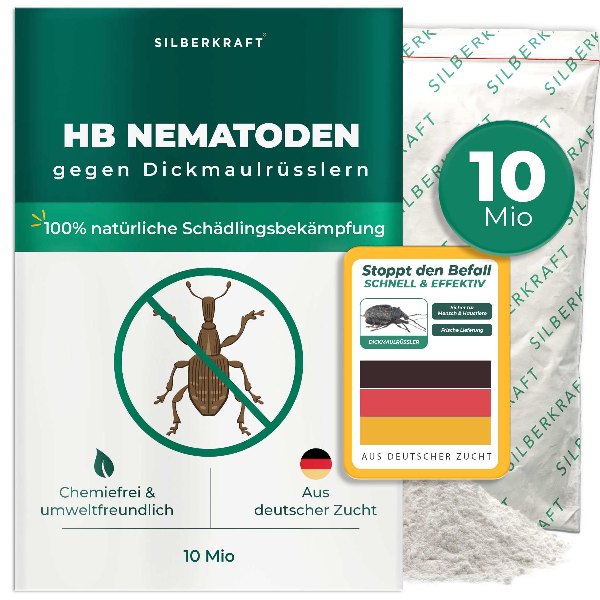 SILBERKRAFT HB Nematoden gegen Dickmaulrüsslern 10 Mio