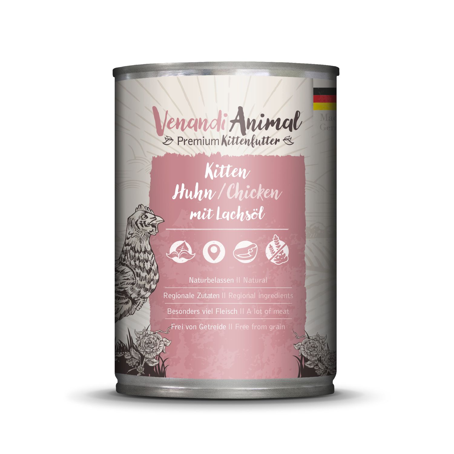 Venandi Animal - Kitten - Huhn mit Lachsöl