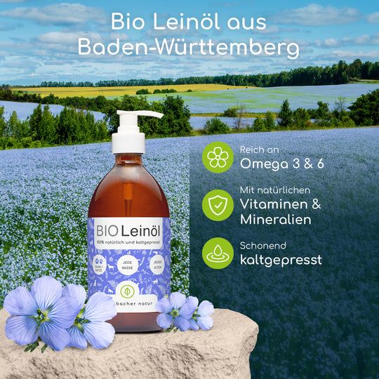 Wolfsbacher Natur Bio Leinöl 500 ml Öl