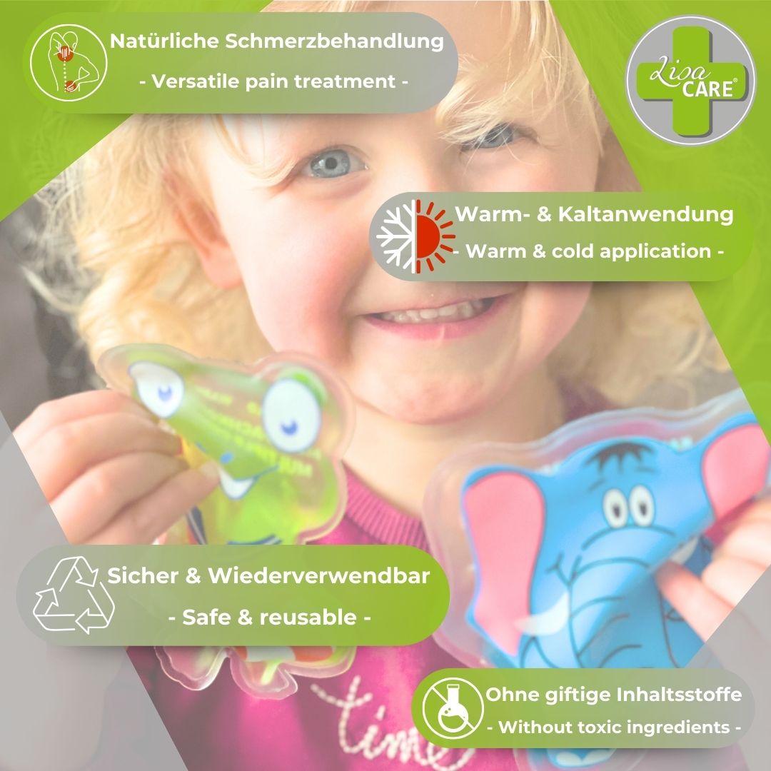 LisaCare Mehrfachkompressen - Warm/Kalt Kompressen - Kindermotive