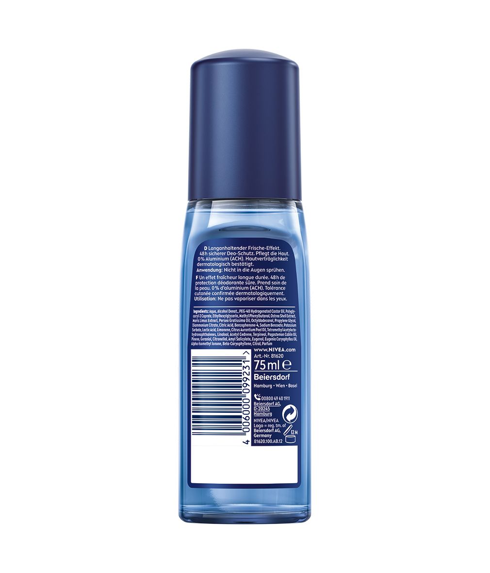 NIVEA MEN Deodorant Fresh Active Deo Zerstäuber 48h Schutz o. Aluminium