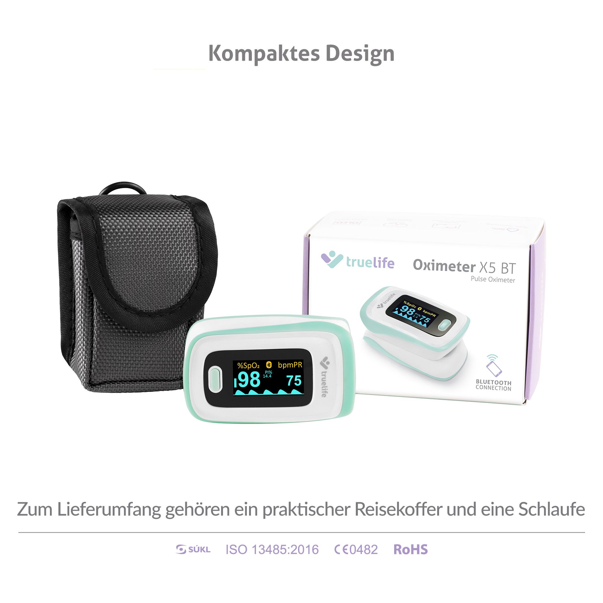 TrueLife Oximeter X5 BT – Pulsoximeter mit Bluetooth