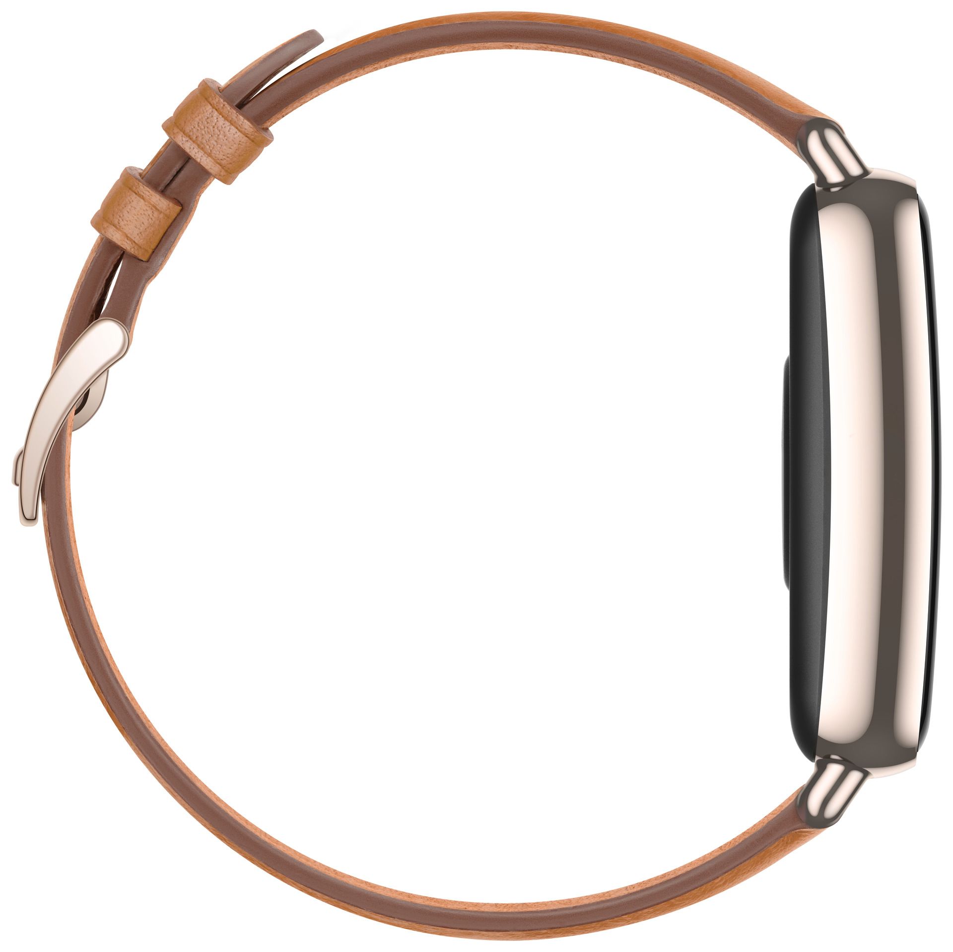 HUAWEI Watch Fit Mini Fara-B69 Braun Leder Armband Smartwatch AMOLED Display