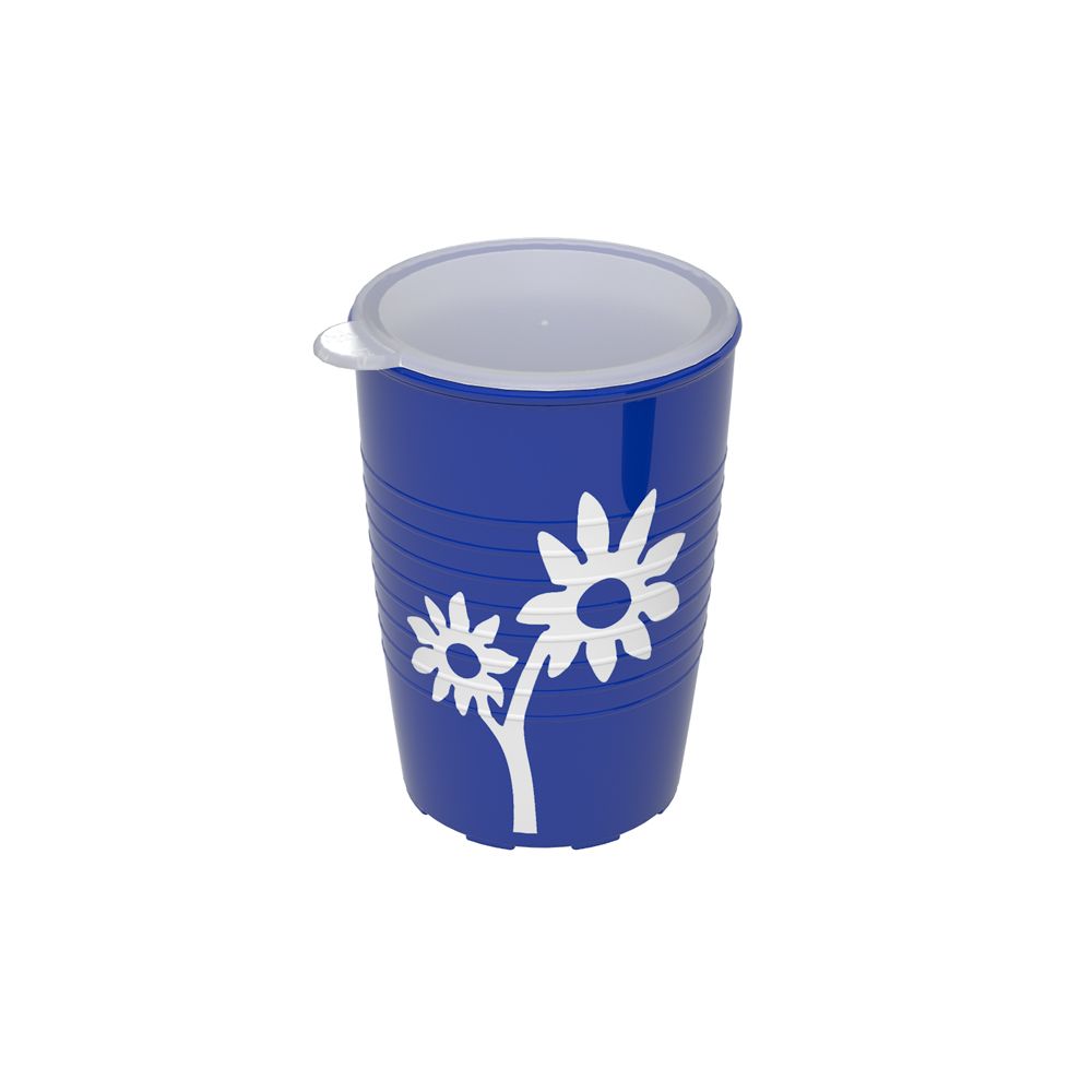 Ornamin Becher mit Antirutsch-Trick Blume geschlossenem Aufsatz, bruchstabil 1 St