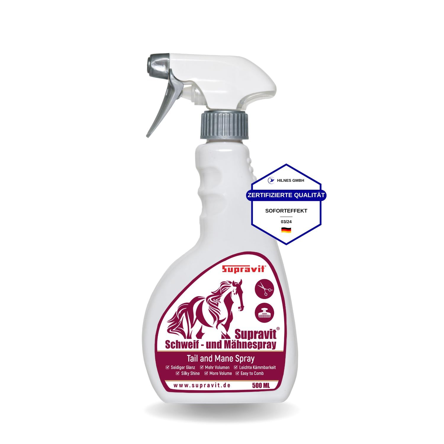 Supravit Schweif und Mähnenspray Pferd 500 ml Spray