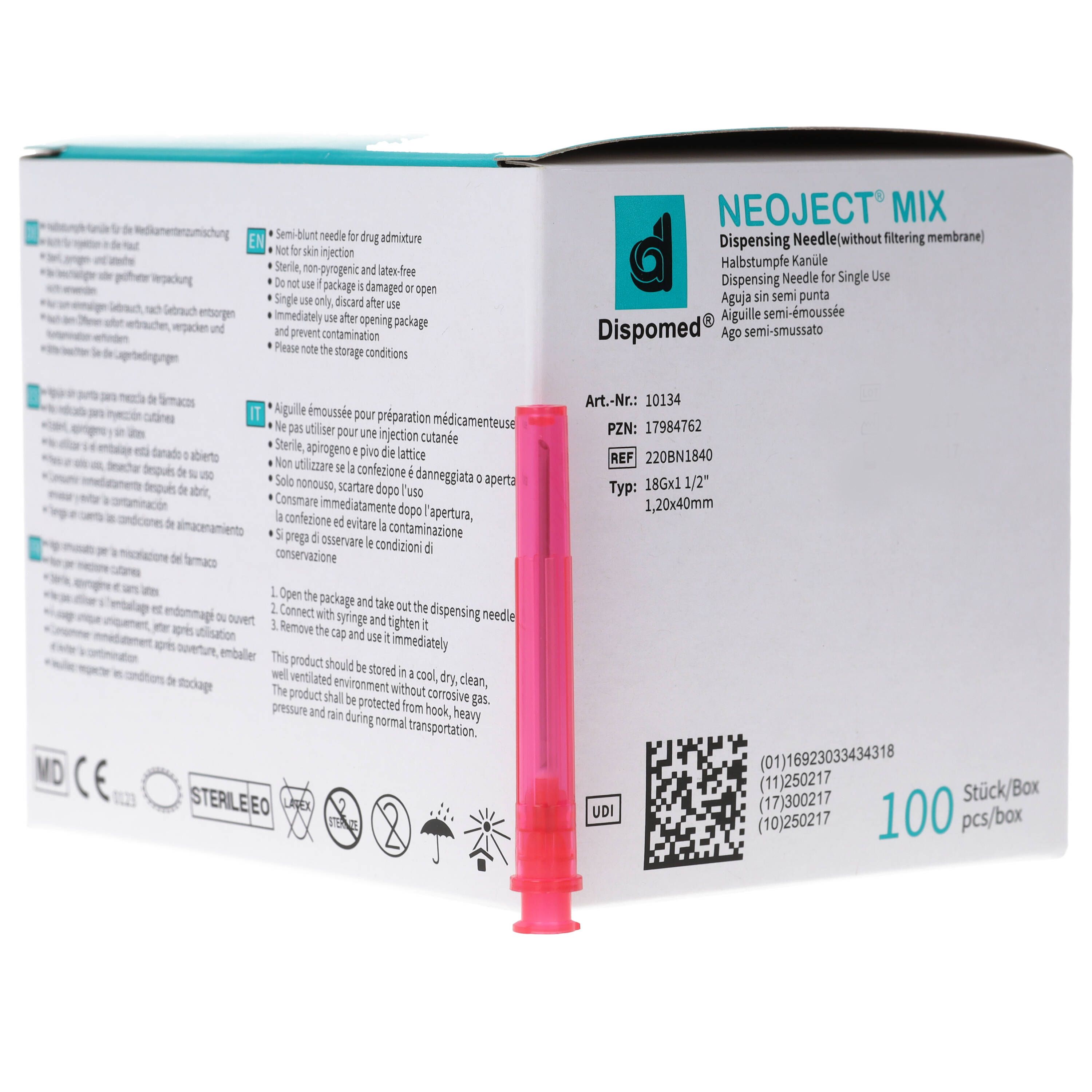 Dispomed NEOJECT Aufziehkanülen stumpf ohne Filter