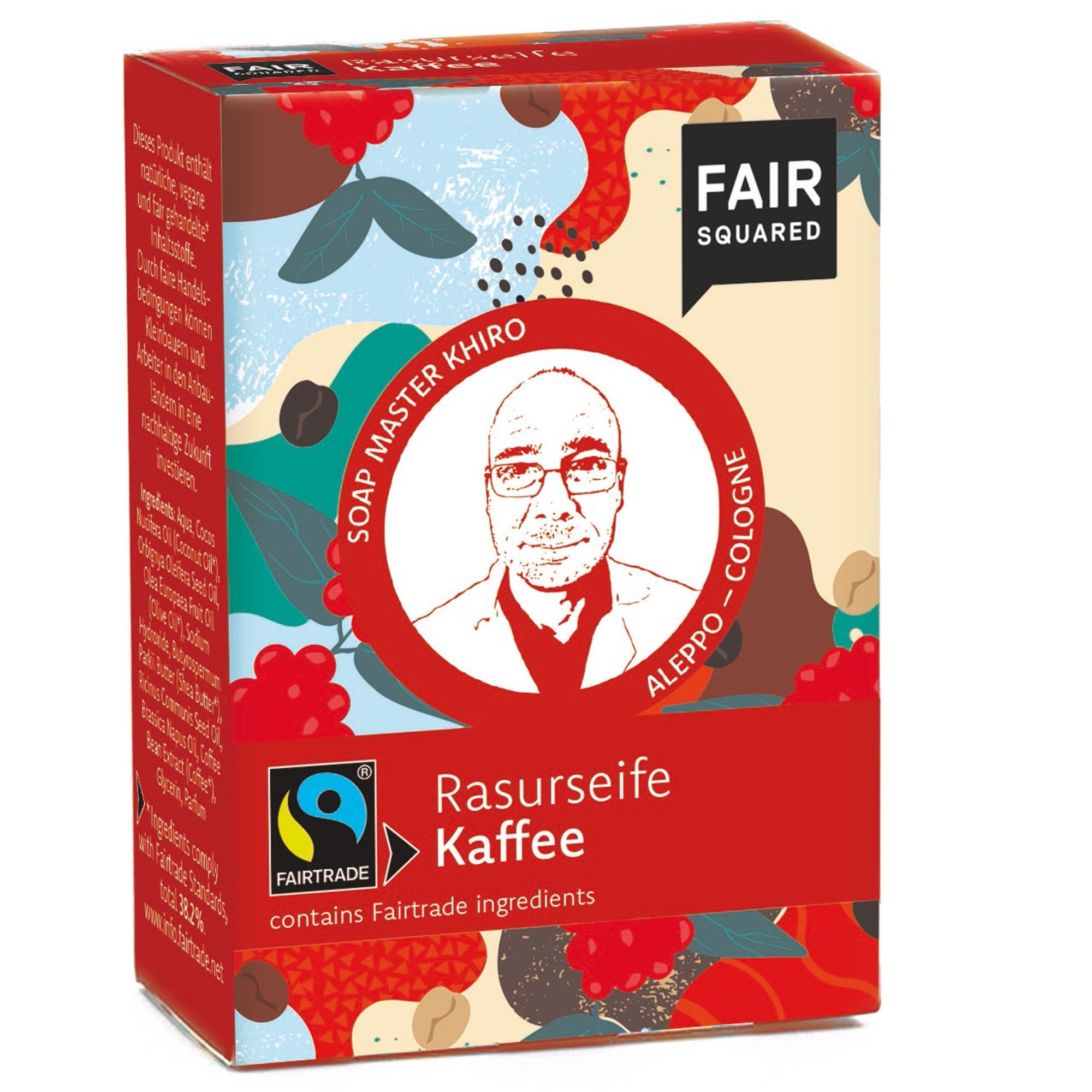 FAIR SQUARED Fairtrade Jubiläum Rasurseife Kaffee