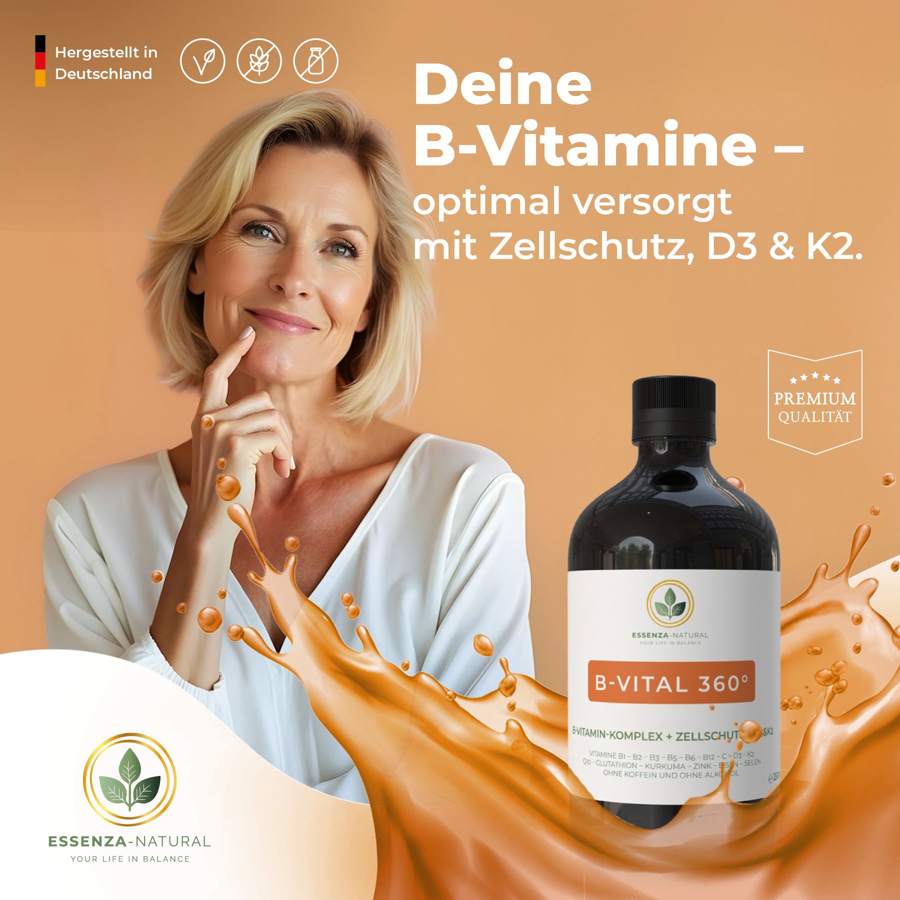 ESSENZA-NATURAL B-VITAL 360° mit ZELLSCHUTZ + D3&K2