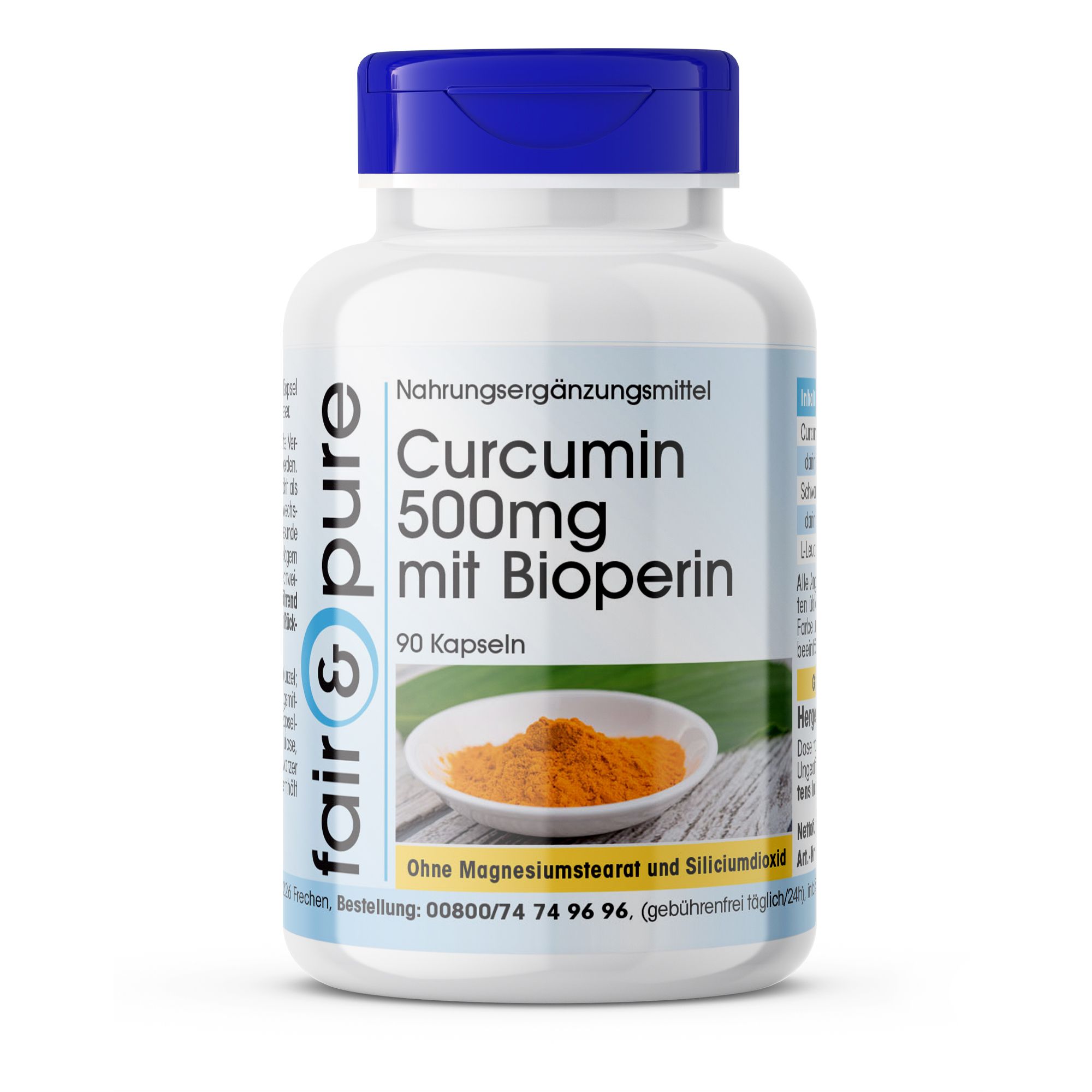 fair - pure | Curcumin 500mg mit Bioperin 90 St