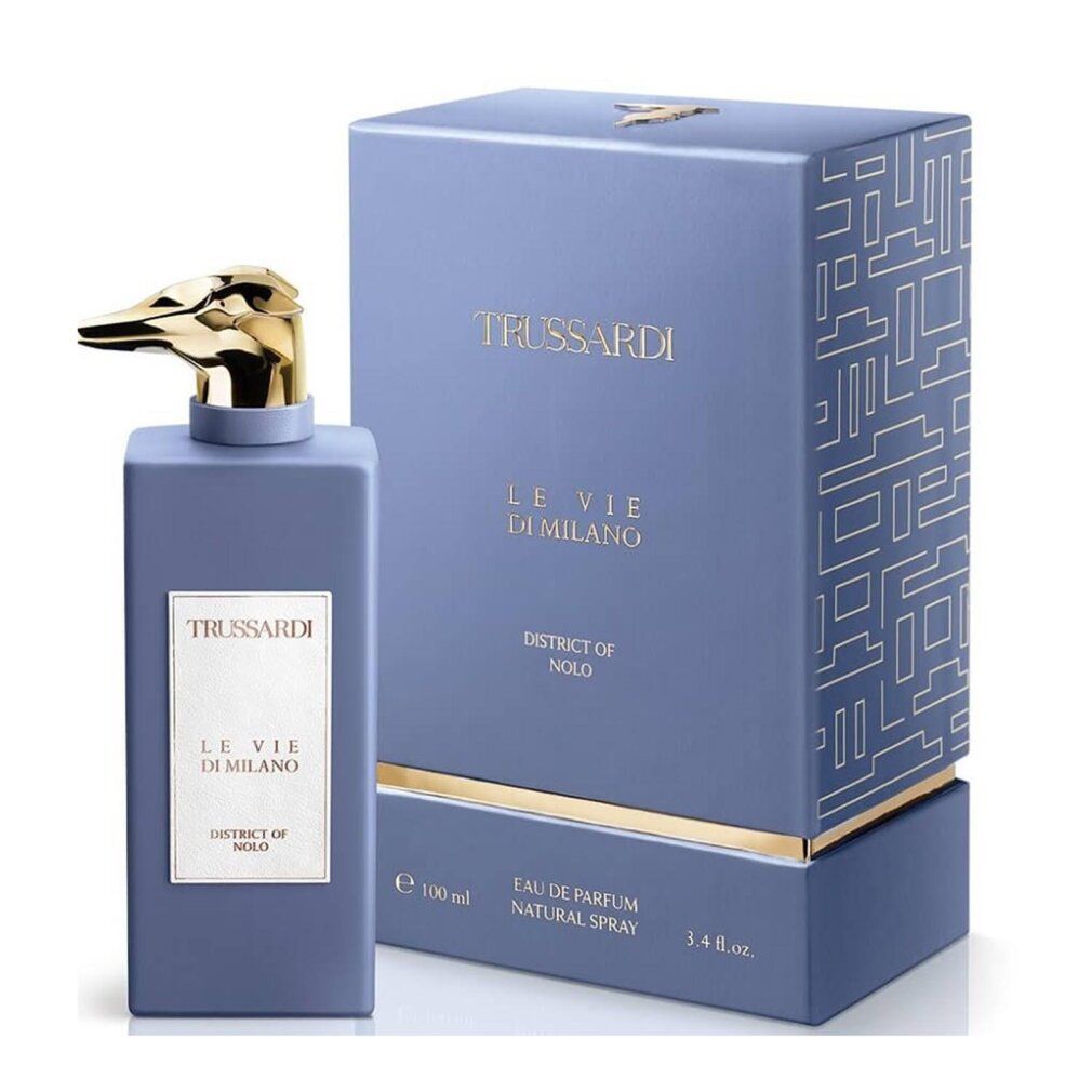 Trussardi Le Vie Di Milano District of Nolo Eau de Parfum Set mit Flakon und passender Geschenkbox.