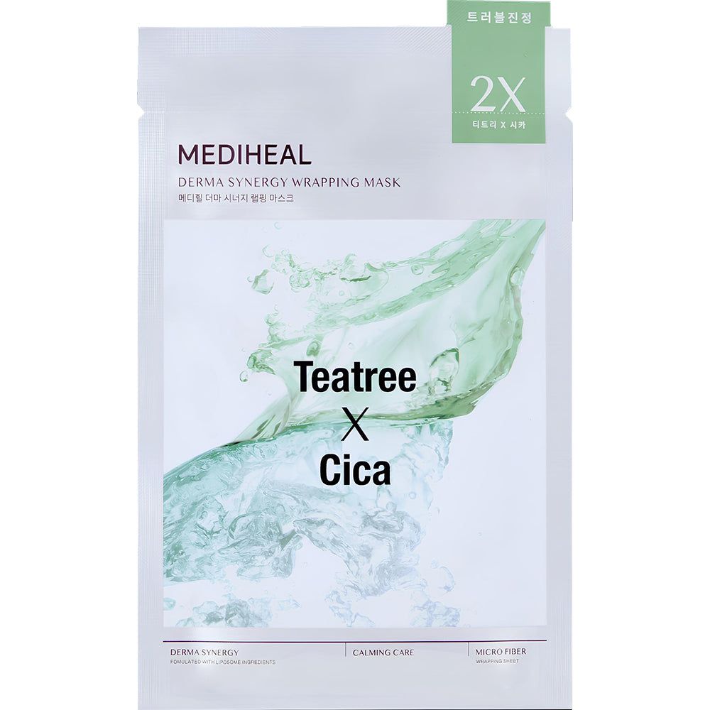 Mediheal Derma Synergy Wrapping Sheet Mask Teatree X Cica Calming 1 ml Gesichtsmaske
