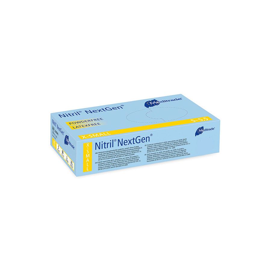 Meditrade Nitril NextGen Untersuchungshandschuhe blau Gr. XS